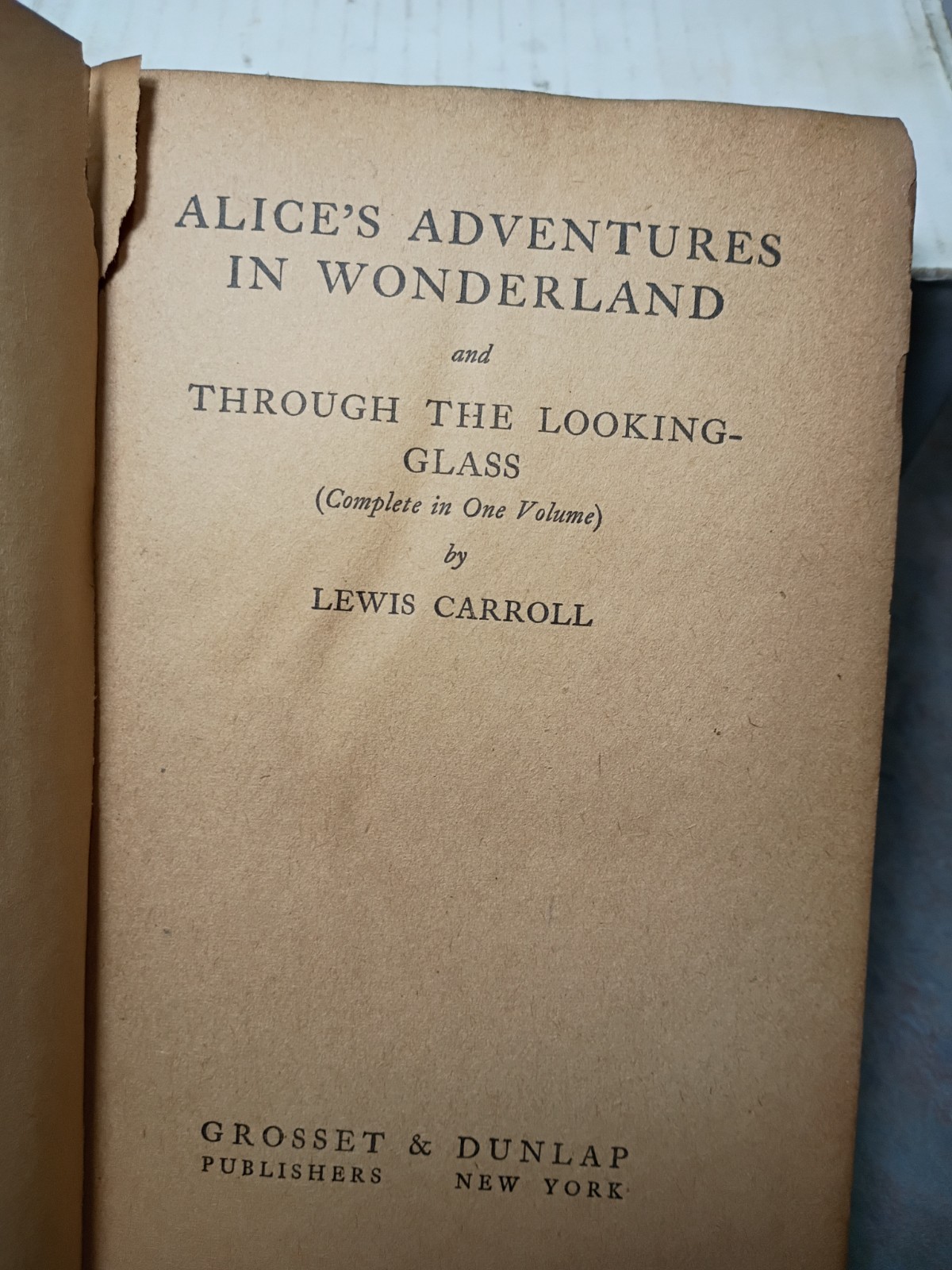 Alice in wonderland early hard cover book Lewis Carroll 297 pages
