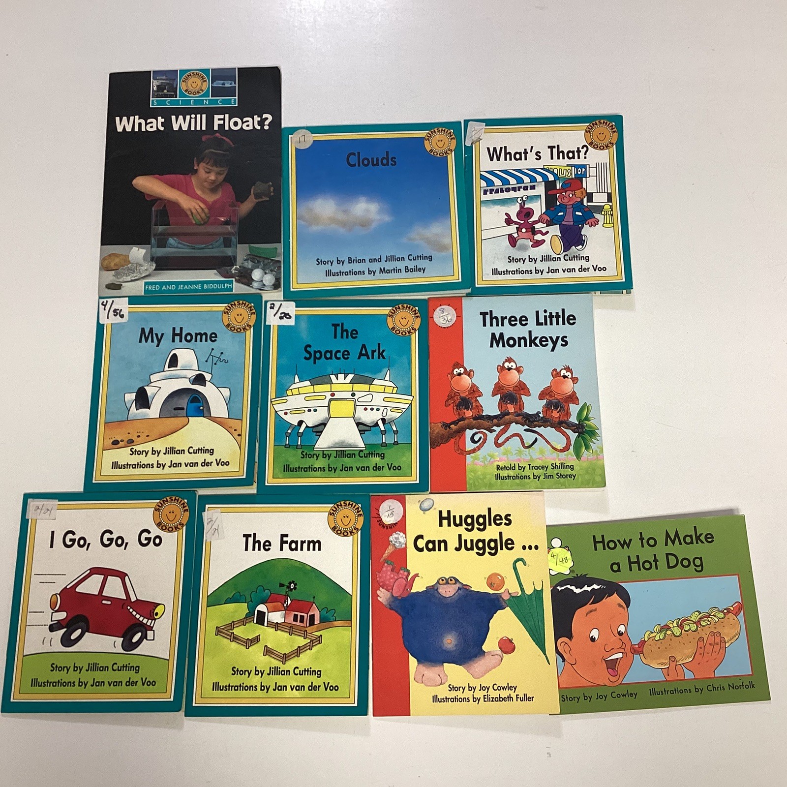 Sunshine Kindergarten 1st Grade Reader 10 Book Lot Level A-D Rigby Wright