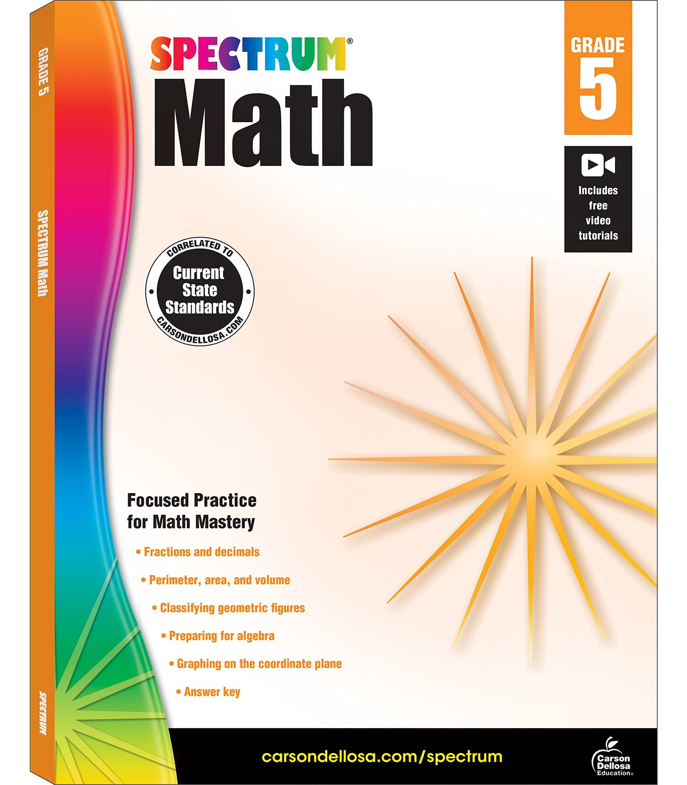 Spectrum 5th Grade Math Workbooks, Fractions, Geometry, Algebra Prep, Decima…