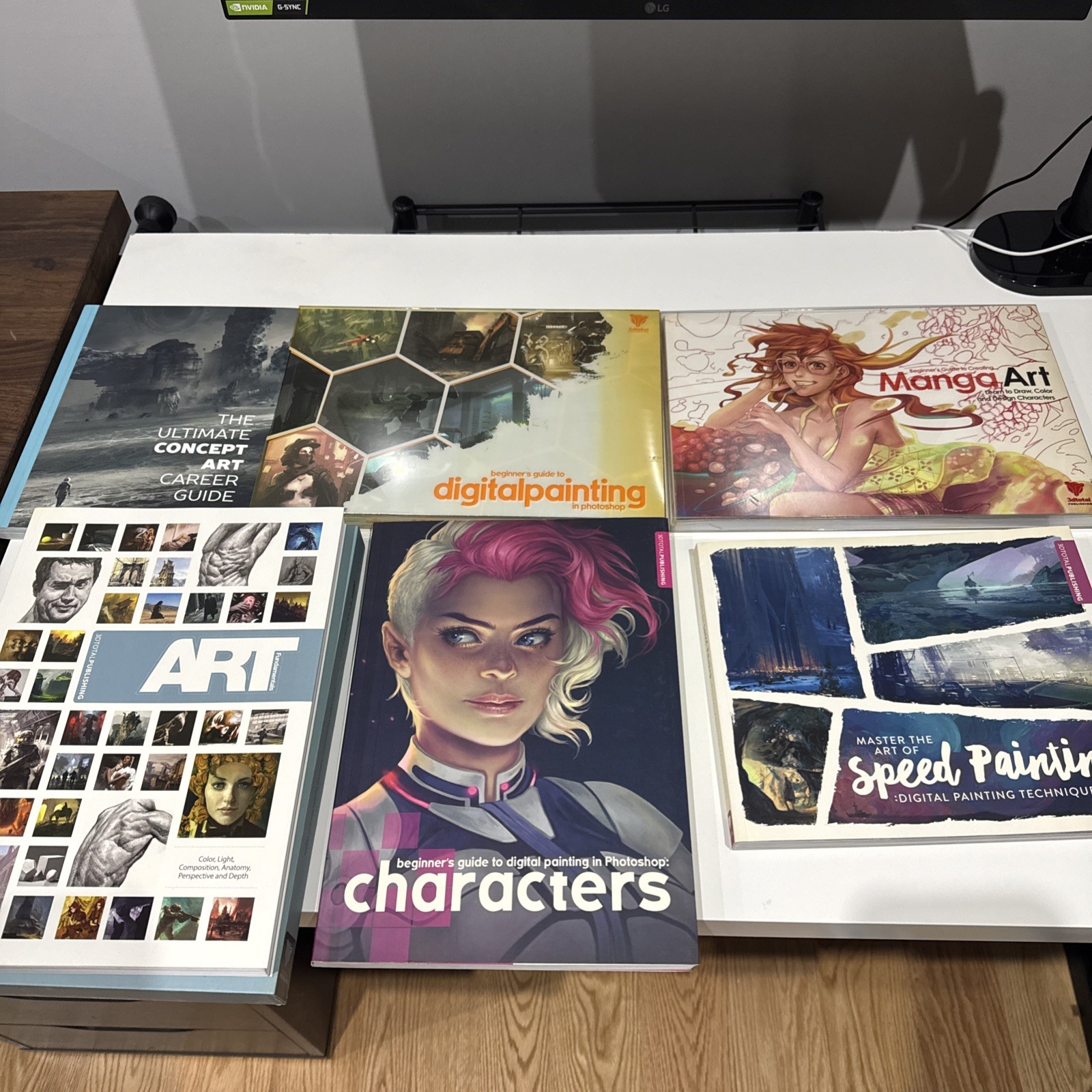 Lot Of 6 3DTotal Publishing Art Guide Digital Painting Books