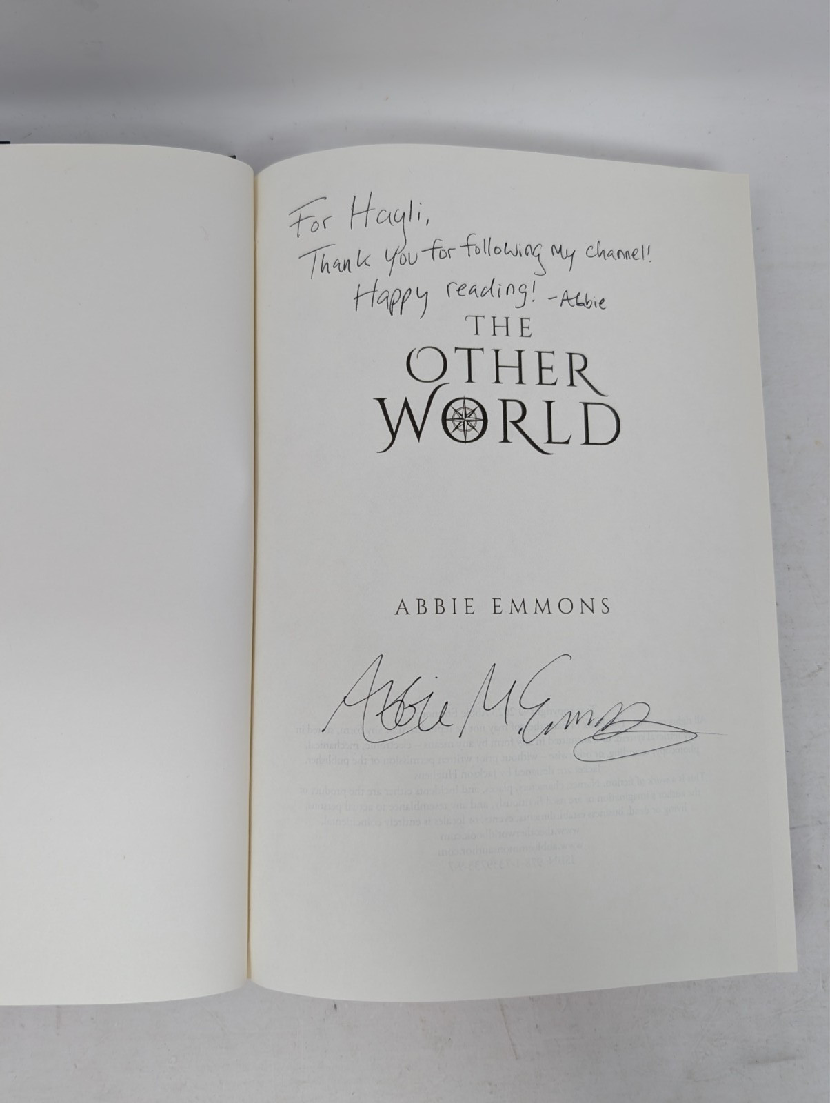 The Other World by Abbie Emmons – Signed & Stamped Edges Hand Done by the Author