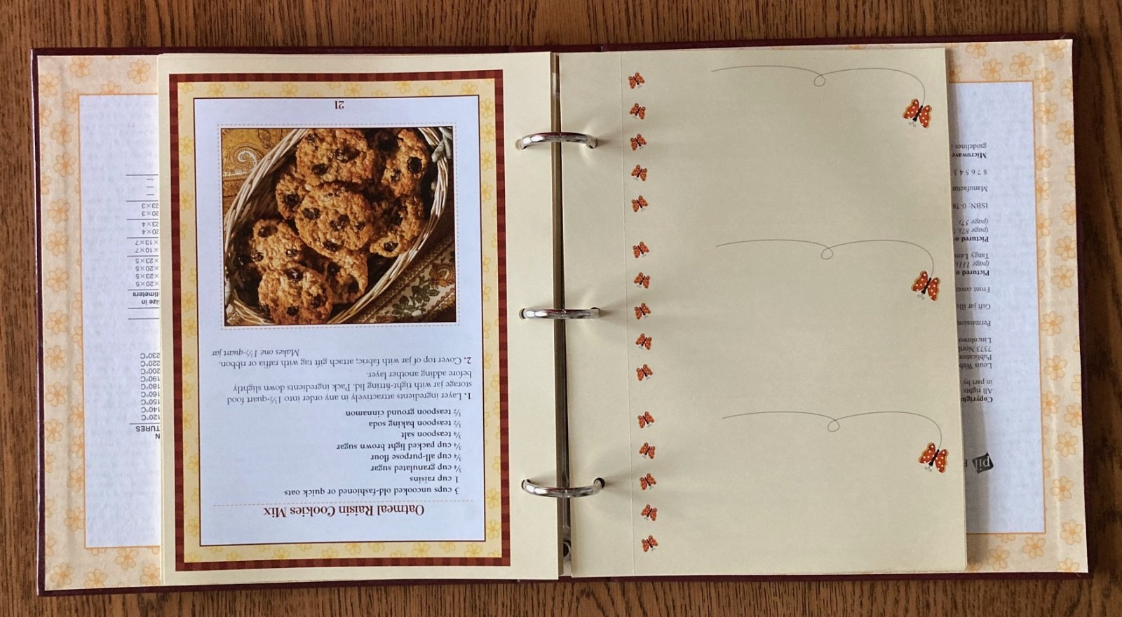Lot of 4 COOKBOOKS GIFTS FROM A JAR 3 RING COOKBOOKS Fabric & Raffia & IN A JAR