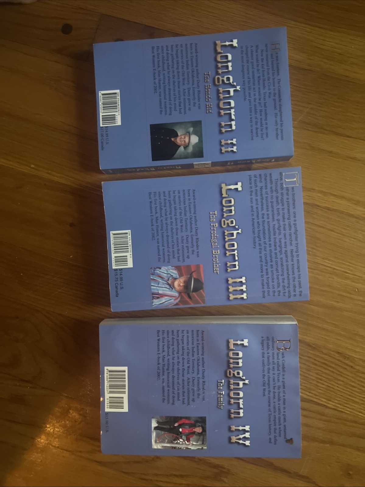 Dusty Rhodes Set of 3 Longhorn Autographed Books