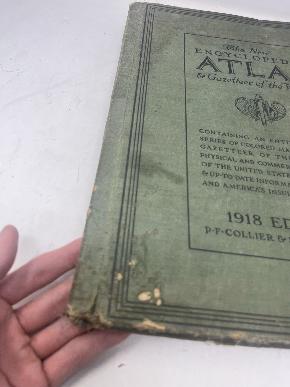 The New Encyclopedic Atlas & Gazetteer of the World 1918 Illustrated PF Collier