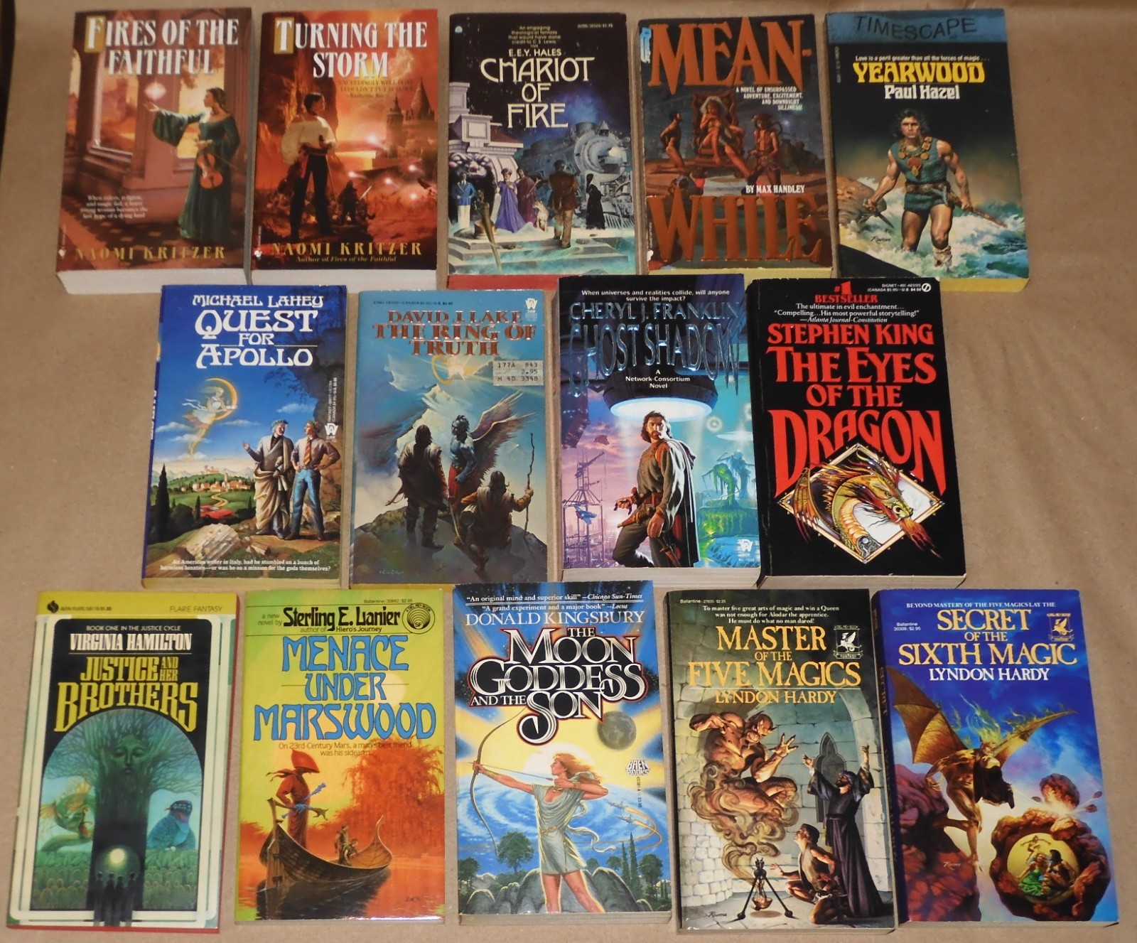 LOT 14 Assorted FANTASY Novels & Short Story PBs 1970s – 2004 in VG/NM! Lot#1F