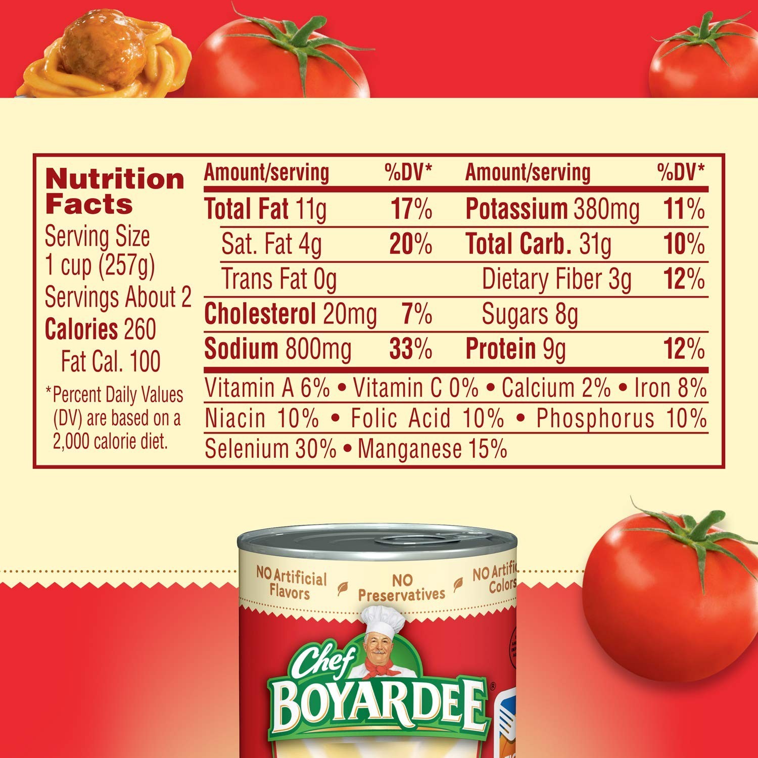 Delicious 14.5 oz Spaghetti & Meatballs – No Artificial Flavors or Preservatives