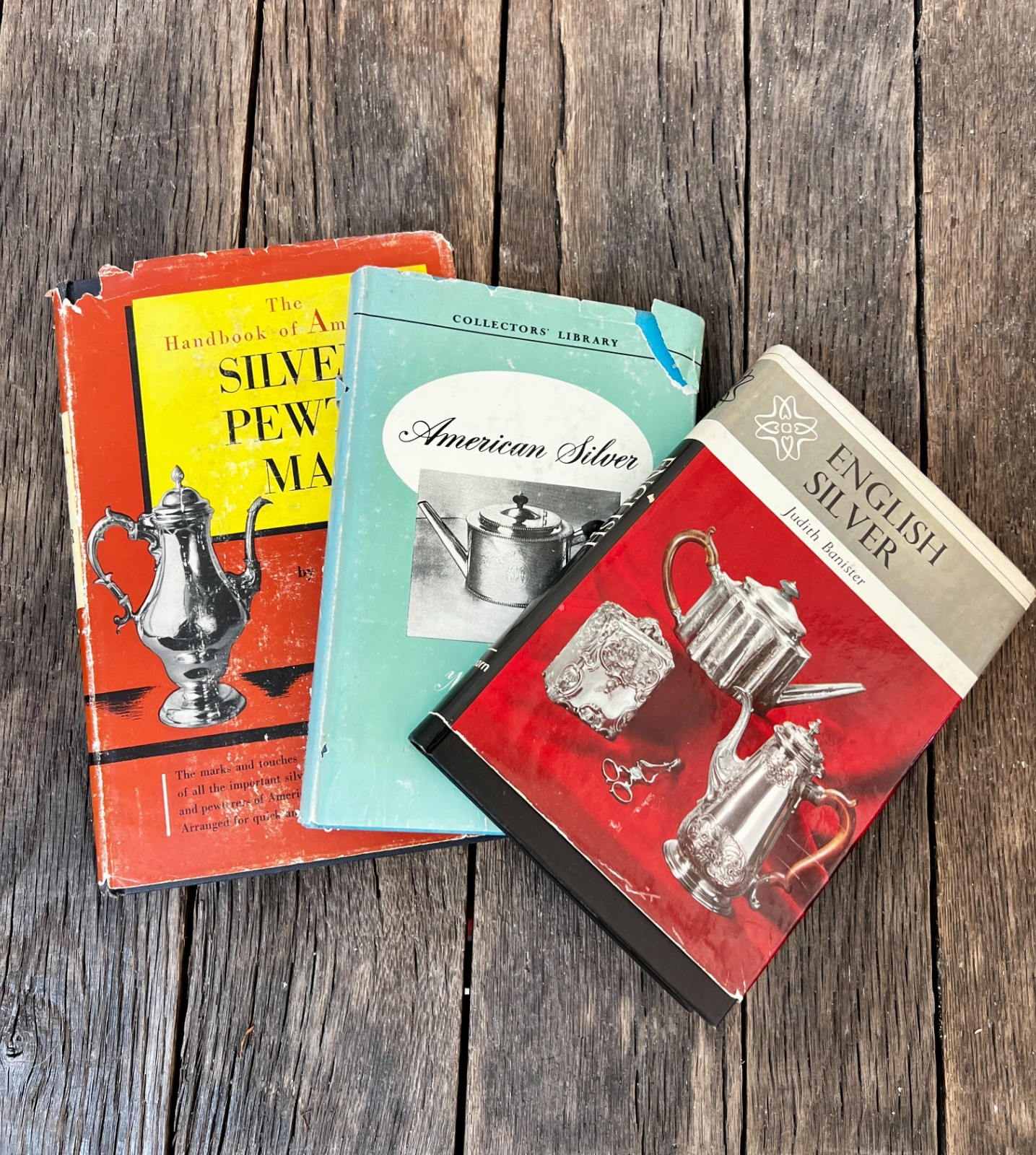 Lot Of 3 Illustrated Books About Antique Silver Hallmarks – Vintage