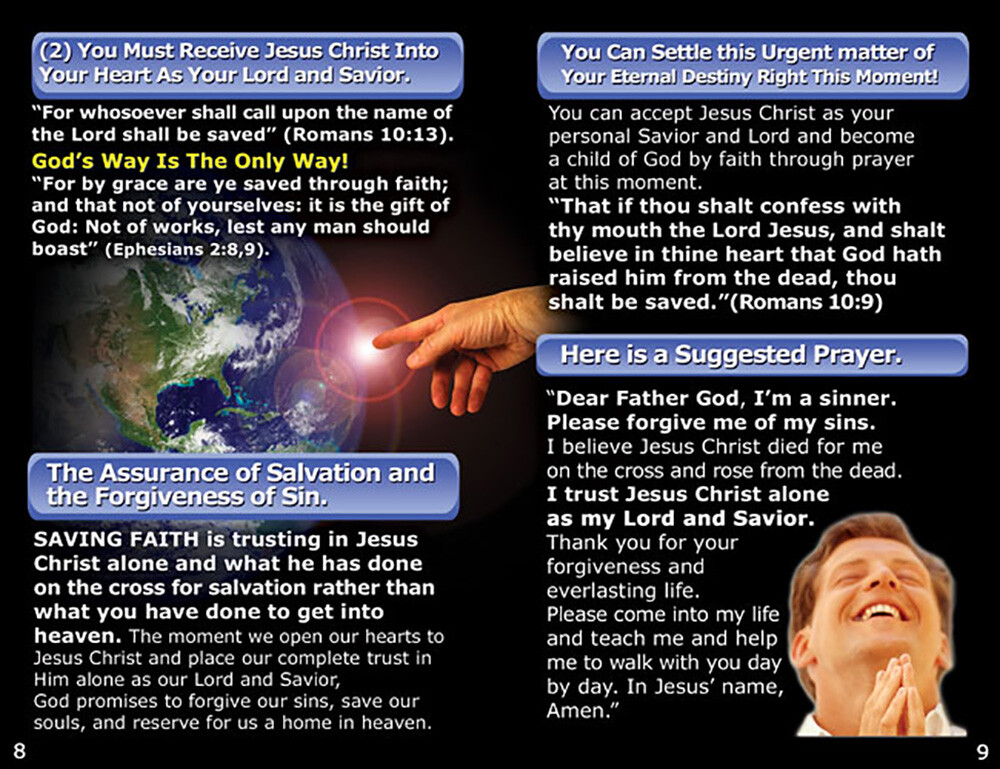 English-(KJV) Bible Gospel Tracts, Pack of 40 Units in 4 Covers, 12 pages each