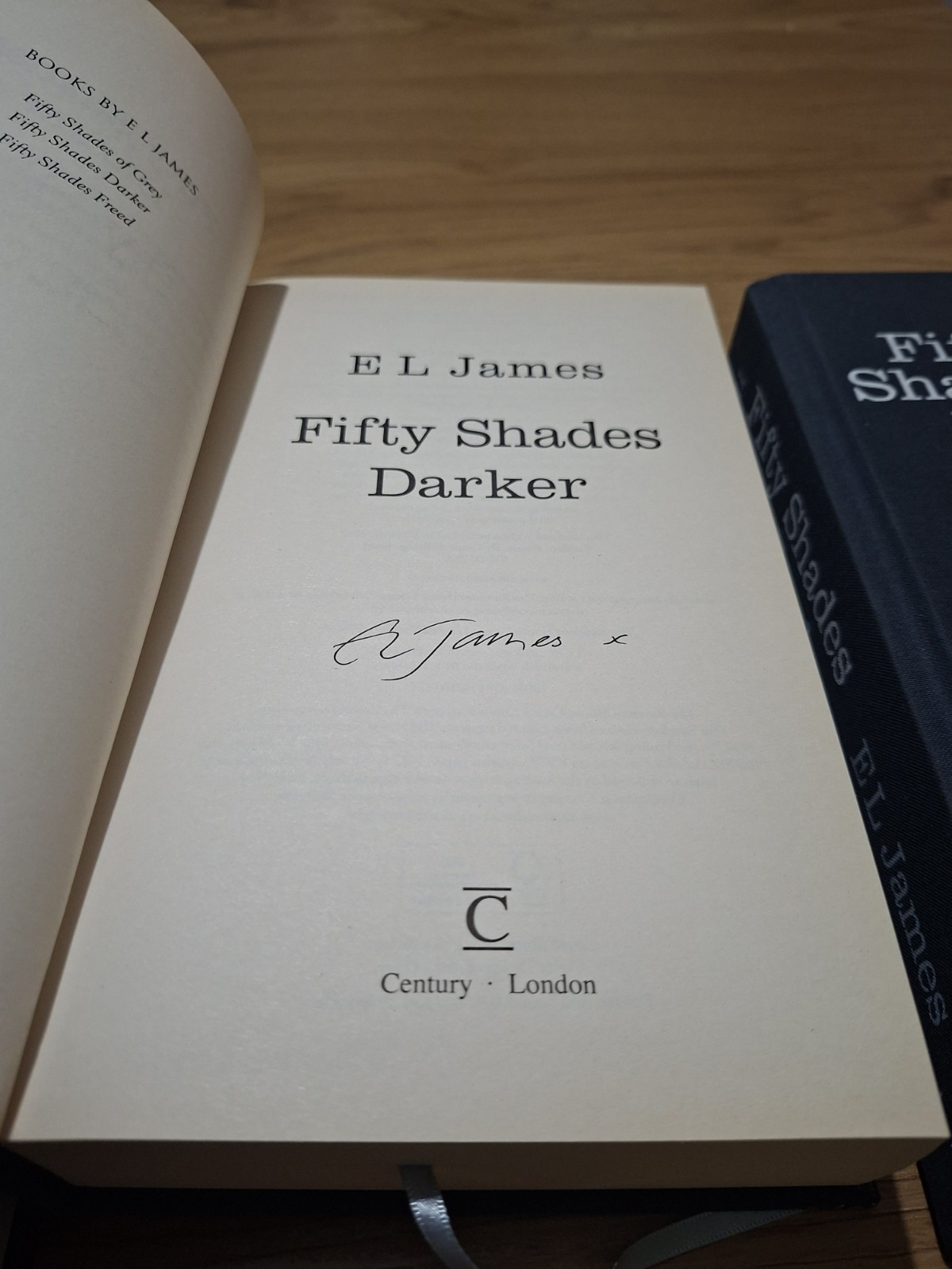 SIGNED COLLECTOR’S SET – Fifty Shades Trilogy by E L James (2012 Hardcovers)