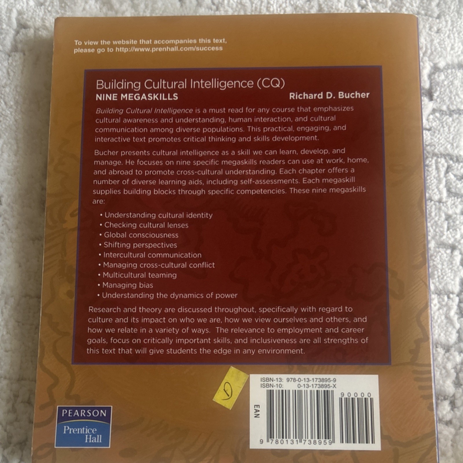 Building Cultural Intelligence (CQ): Nine Megaskills by Richard D. Bucher, Pape…