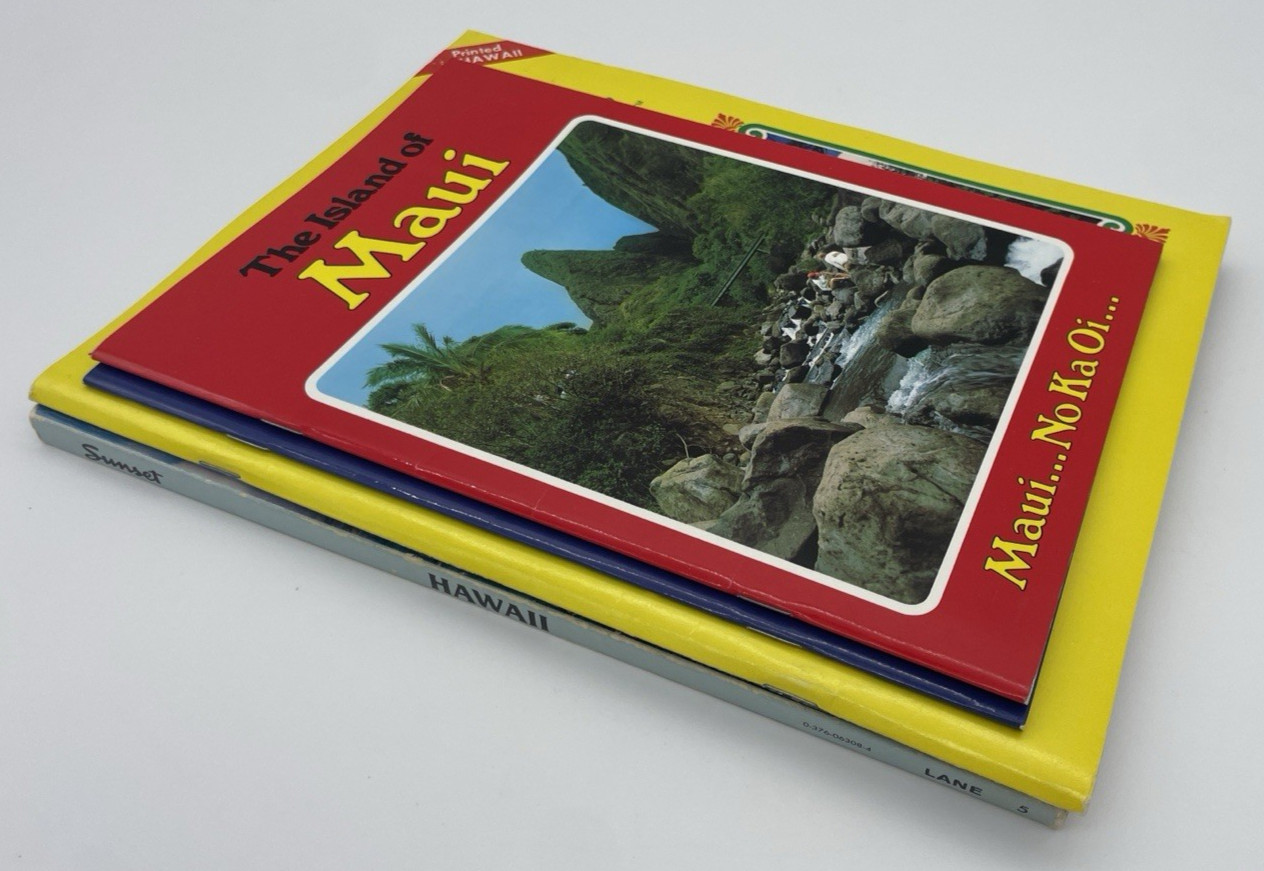 HAWAIIAN Book Lot of 4 KAUAI MAUI Hawaiian Islands & Fal of the Kingdom VG+