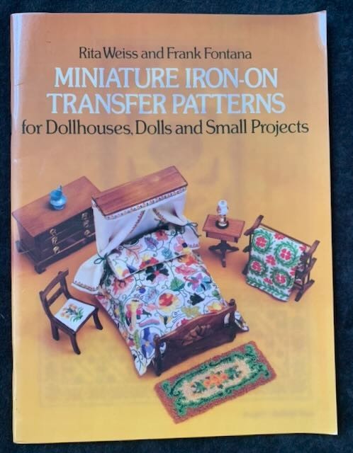 1979 UNUSED Dollhouse Miniature Iron-On Transfer Patterns Rita Weiss / Fontana