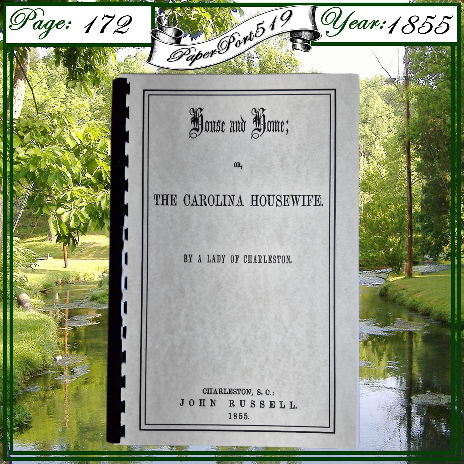 1855 House And Home Or The Carolina Housewife Vintage Cook Book 172 Pages