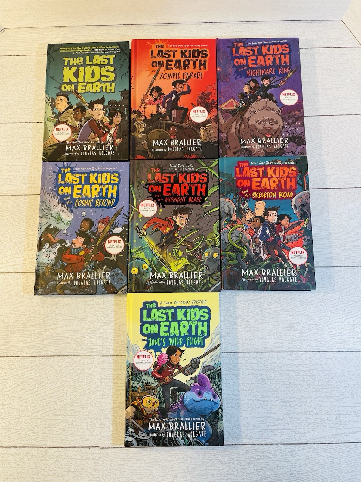 The Last Kids on Earth Hardcover Illustrated Books Set of 7 by Max Brallier