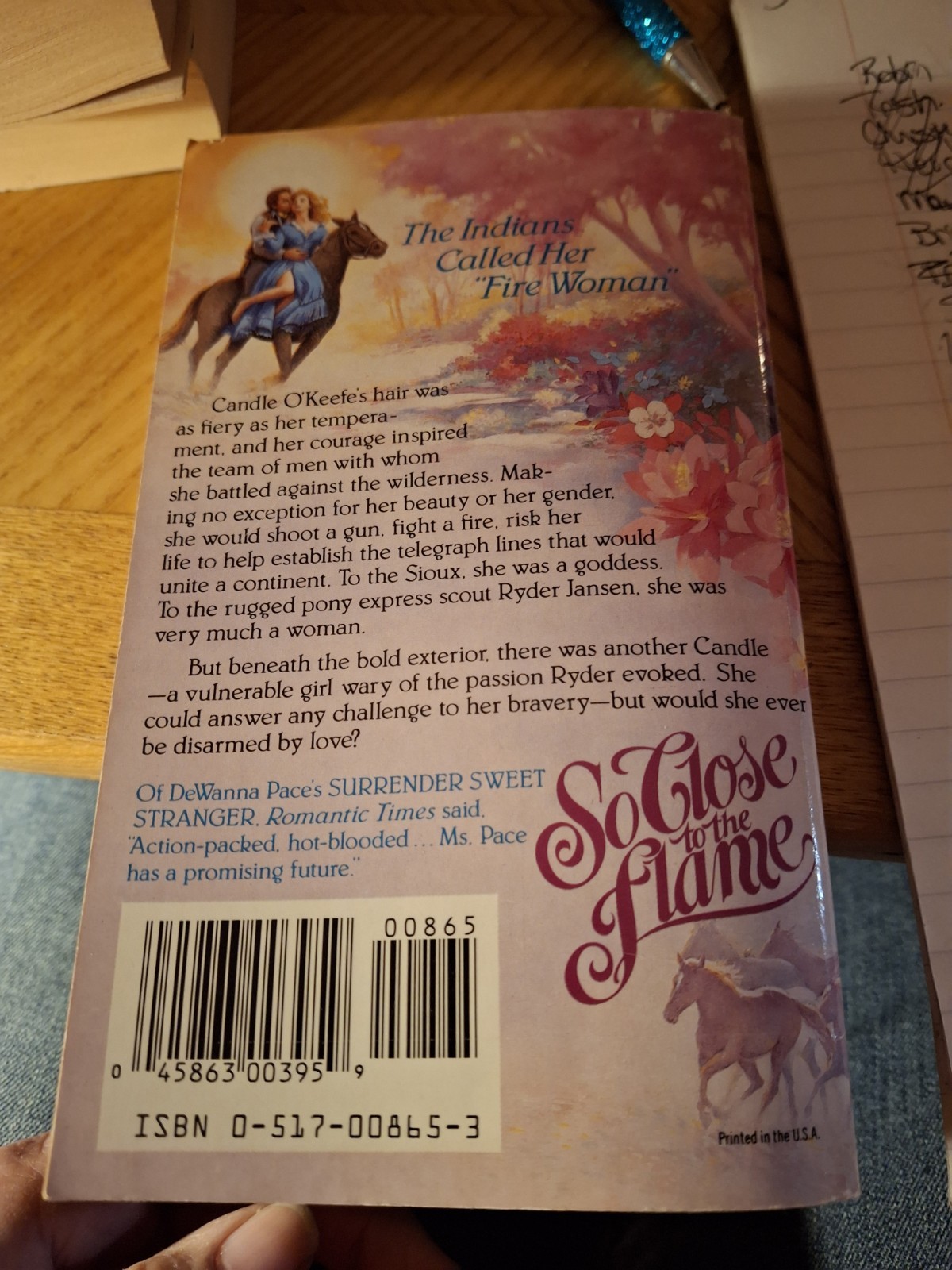 So Close to The Flame by Dewanna Page Paperback Book 1989