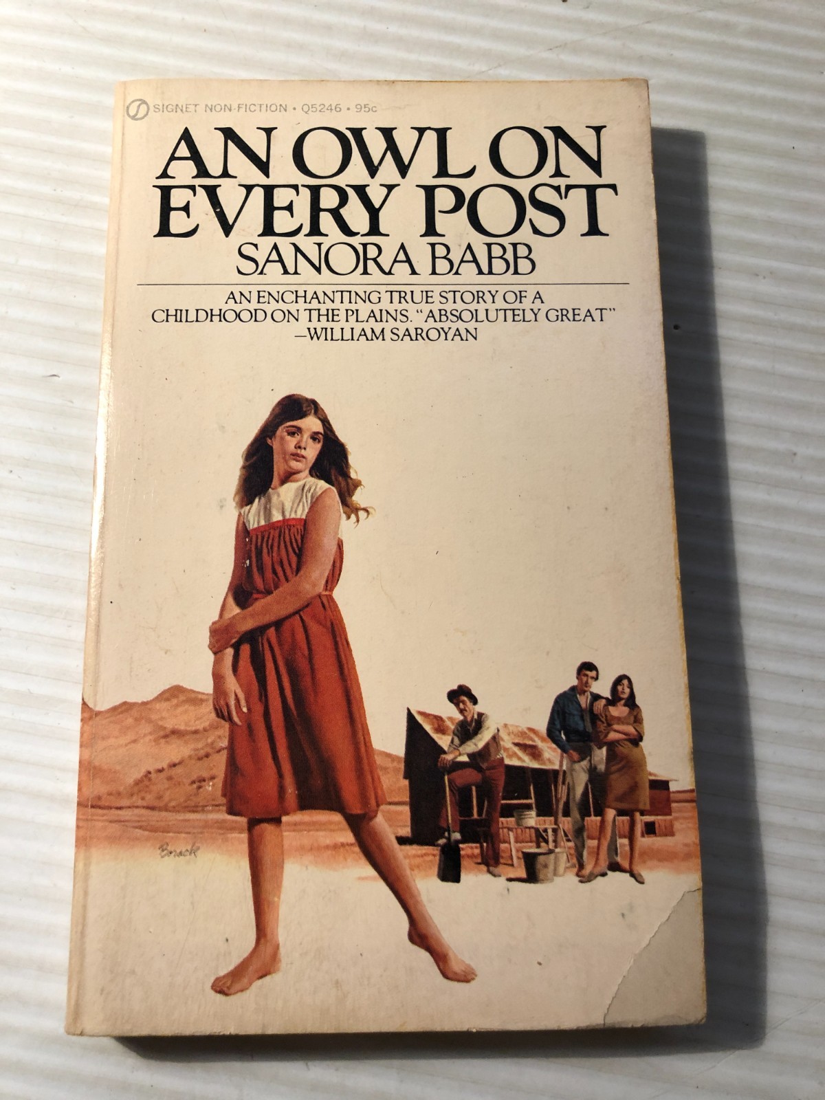 b Sanora Babb AN OWL on EVERY POST 1972 First Signet Childhood on the Plains