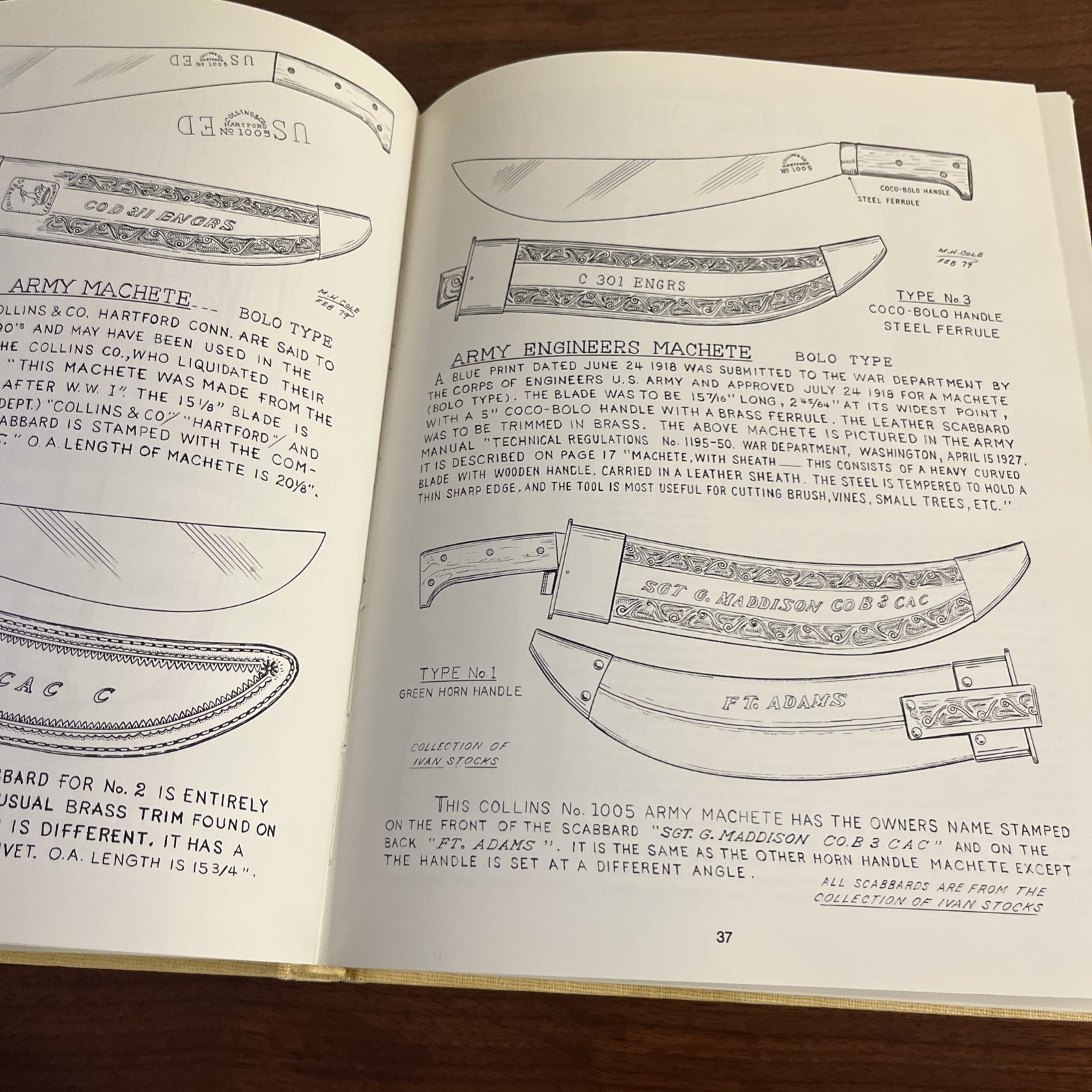 U.S. Military Knives Bayonets & Machetes Book III by M.H. Cole 4th Printing 1987