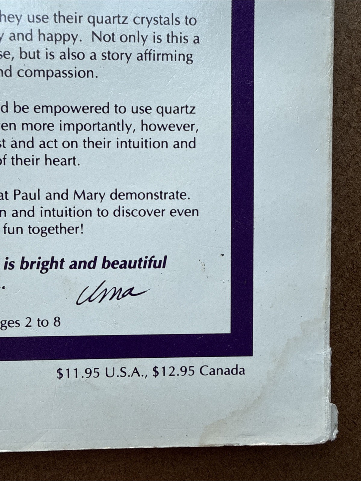 RARE 1988 OUT OF PRINT Paul and Mary and their Magic Crystals by UMA SILBEY