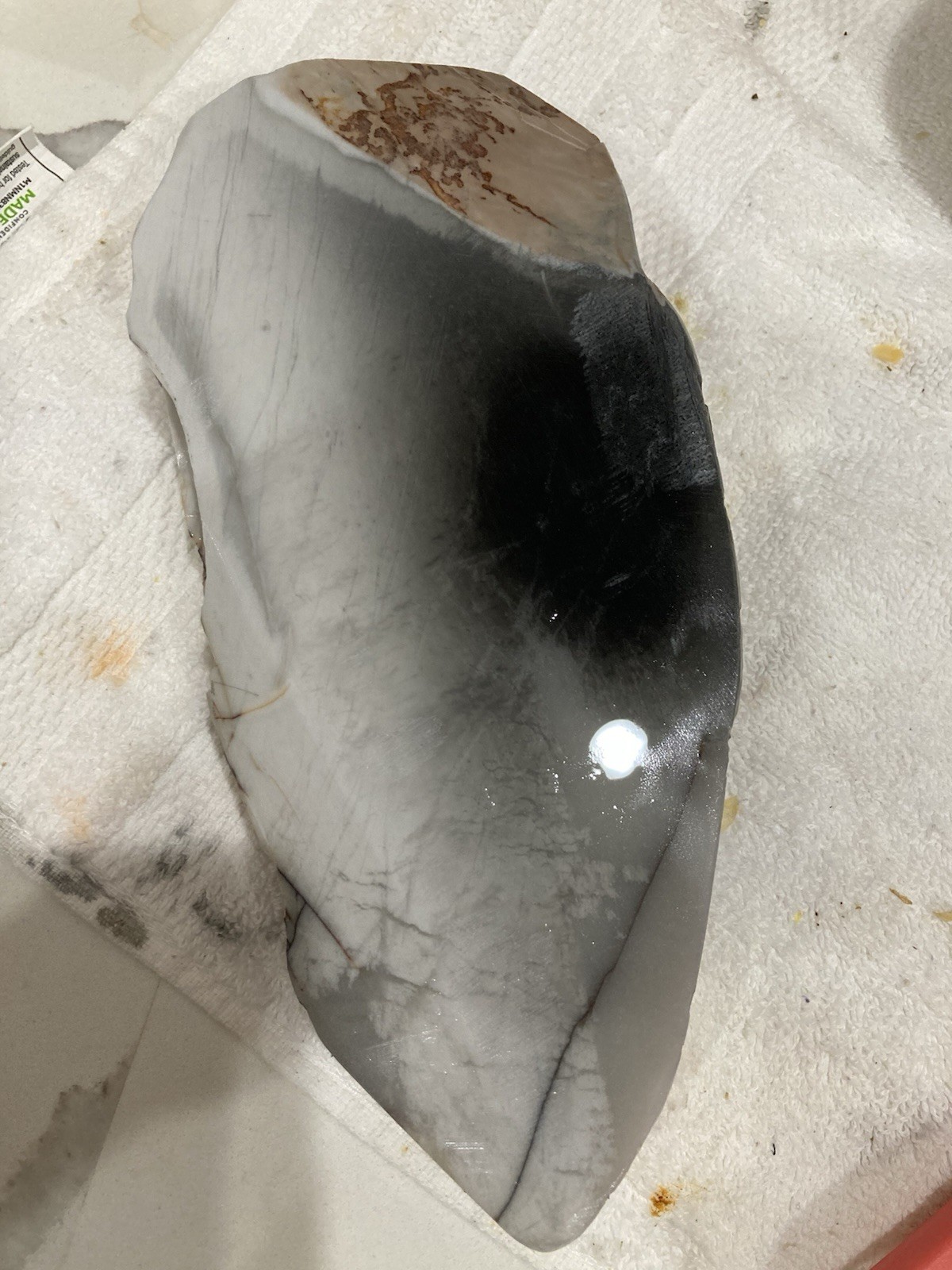True Hard Arkansas. Multi Color Novaculite Super Pure Super Hard 829g