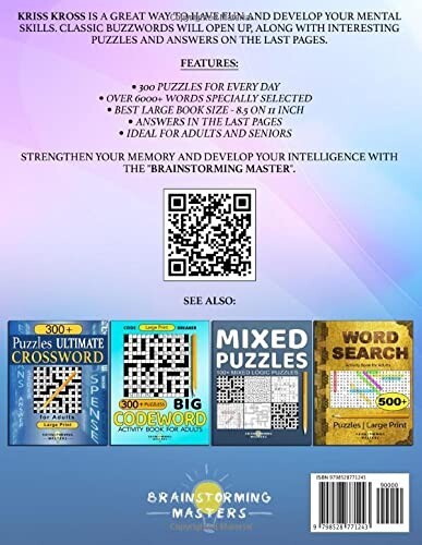 Big Kriss Kross: 300 Puzzles for Adults ( Criss Cross ) (Puzzle books)