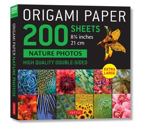 Origami Paper 200 Sheets Nature Photos 8 1/4″ (21 CM): Extra Large Tuttle Origam