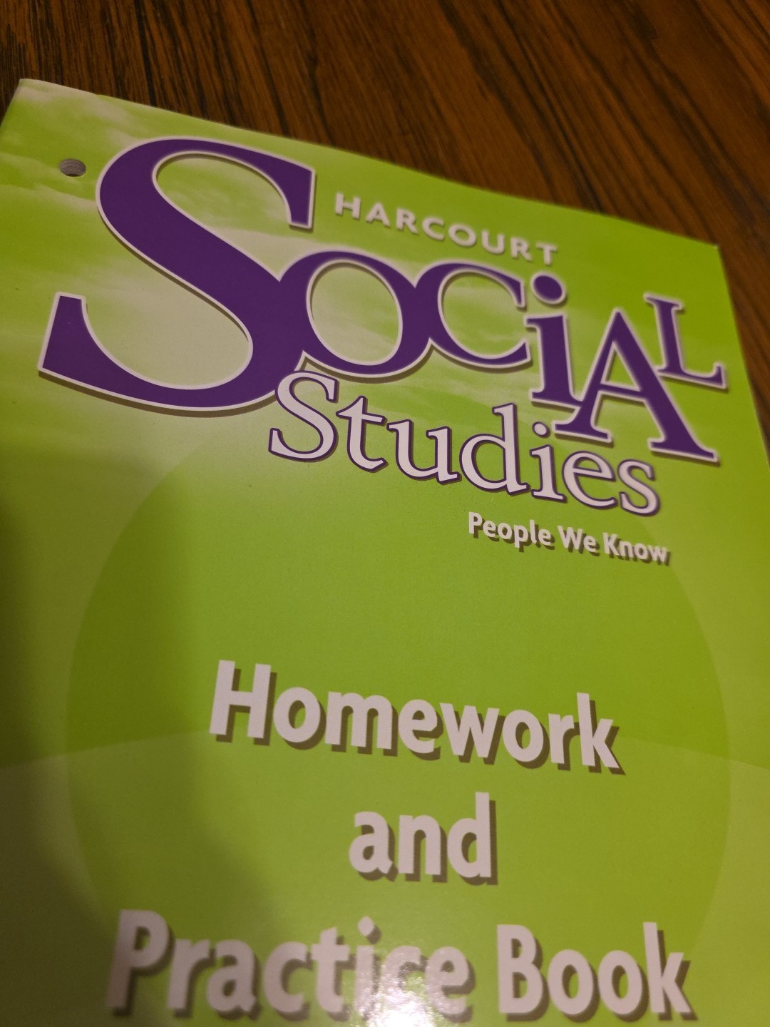 Harcourt Social Studies People We Know Homework and Practice Book, Grade 2 by H,