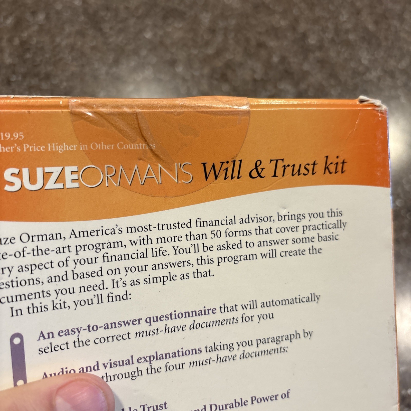 Suze Orman’ Trust kit