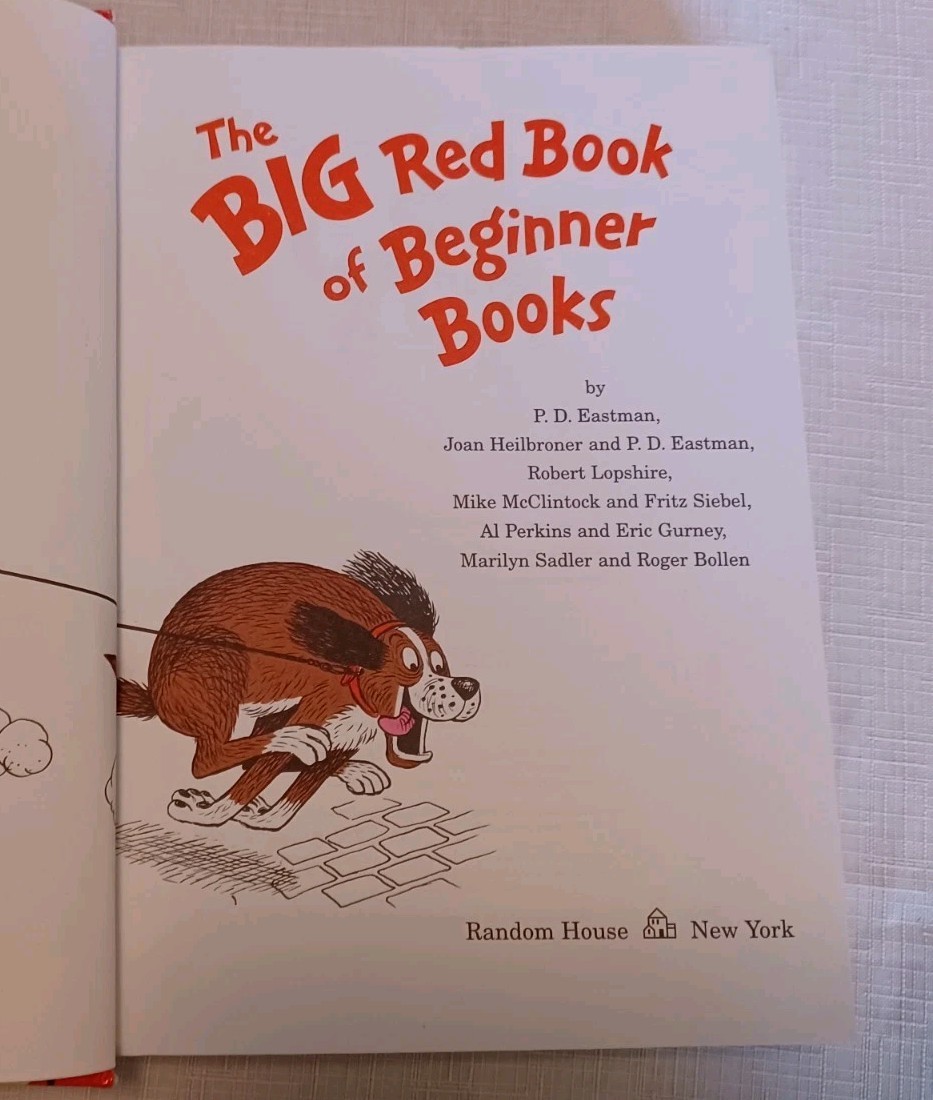 1995 Dr. Seuss The Big Red Book of Beginner Hard Cover 6 Stories Book 344 Pages