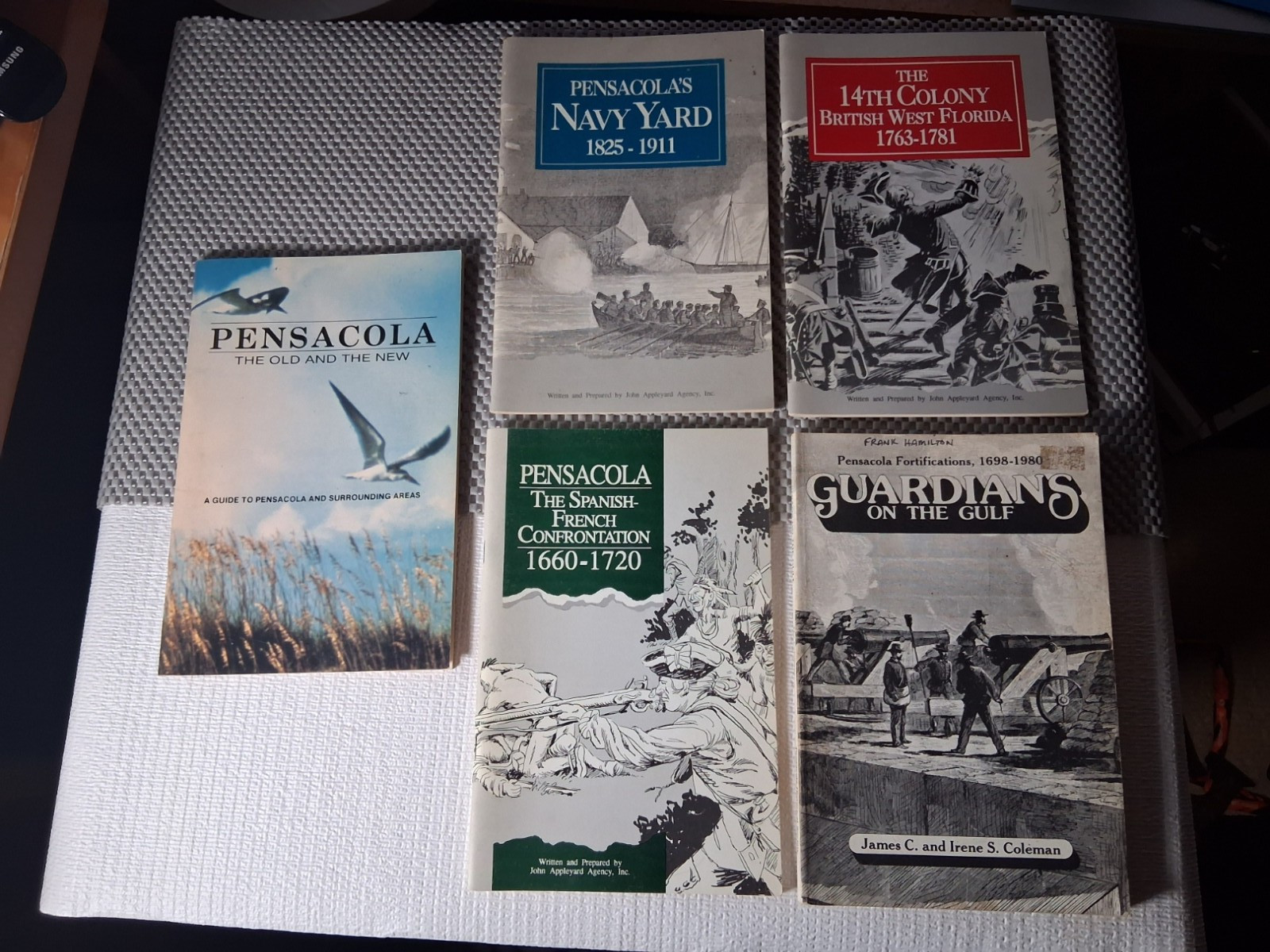 Lot of 5 SC Books Devoted to Pensacola Florida History, John Appleyard & Coleman
