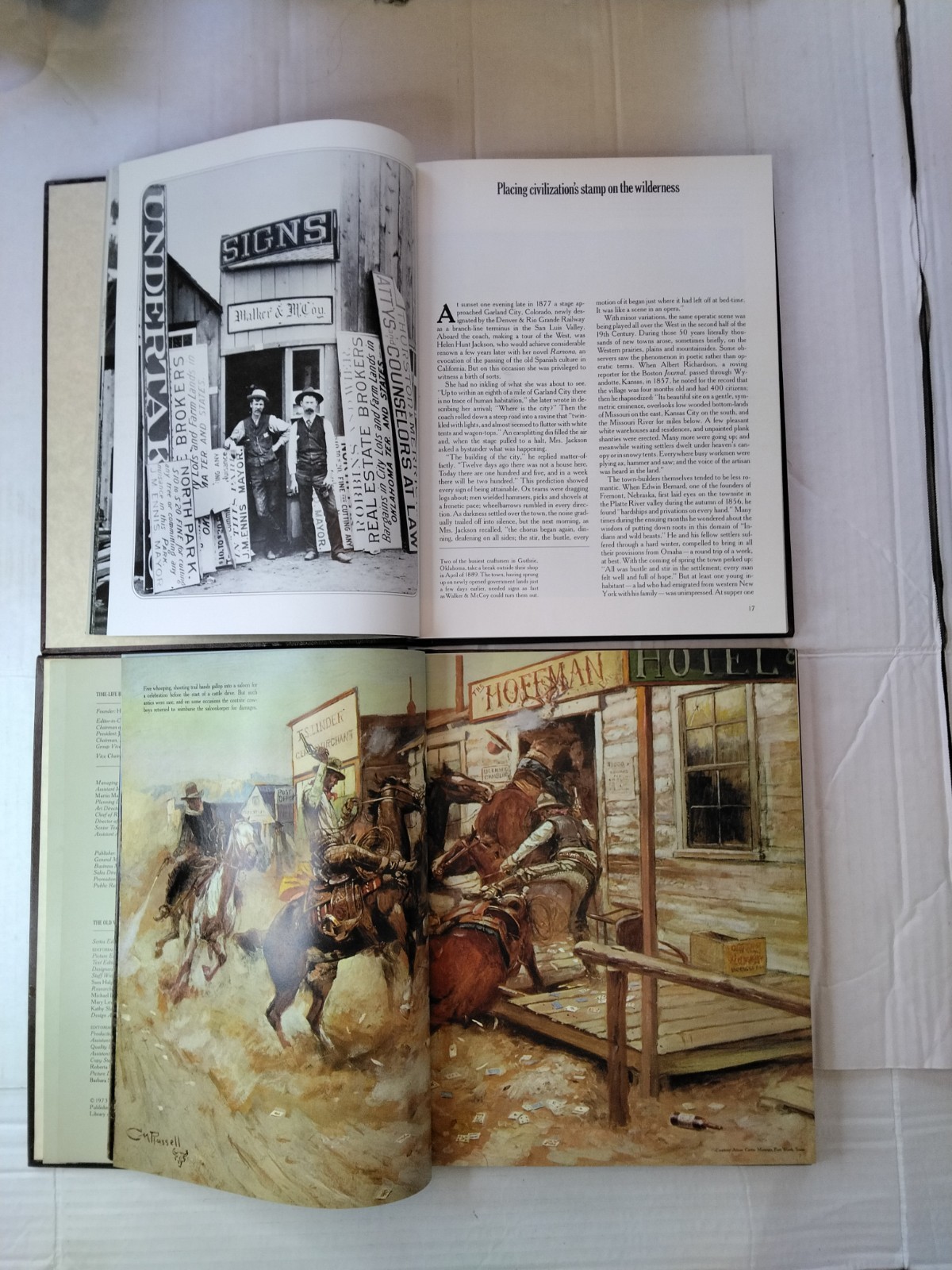 “The Cowboys” Time Life The Old West Brown Faux Leather Book 1980