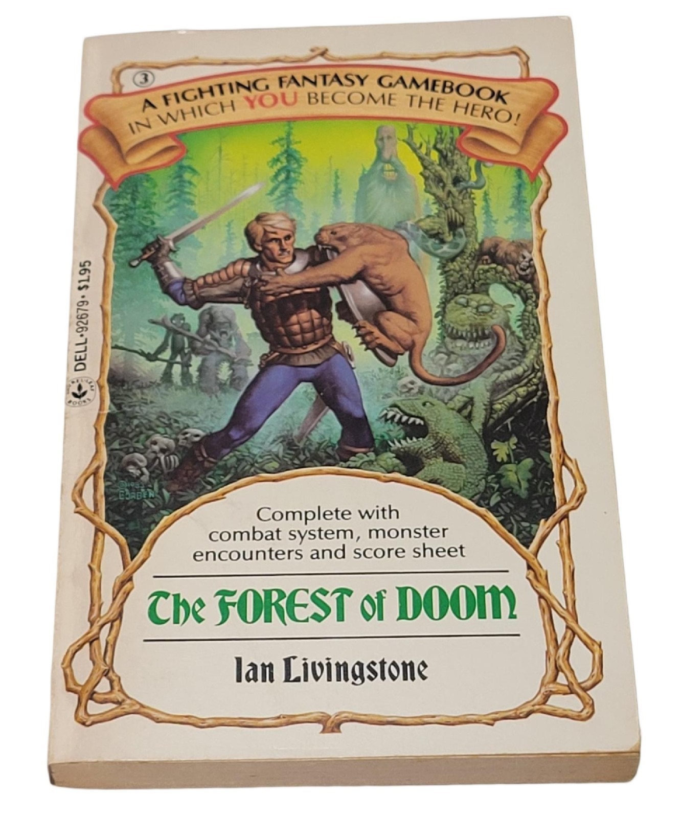 FIGHTING FANTASY Book #3: 1st Ed. THE FOREST OF DOOM CYOA *RARE* VINTAGE