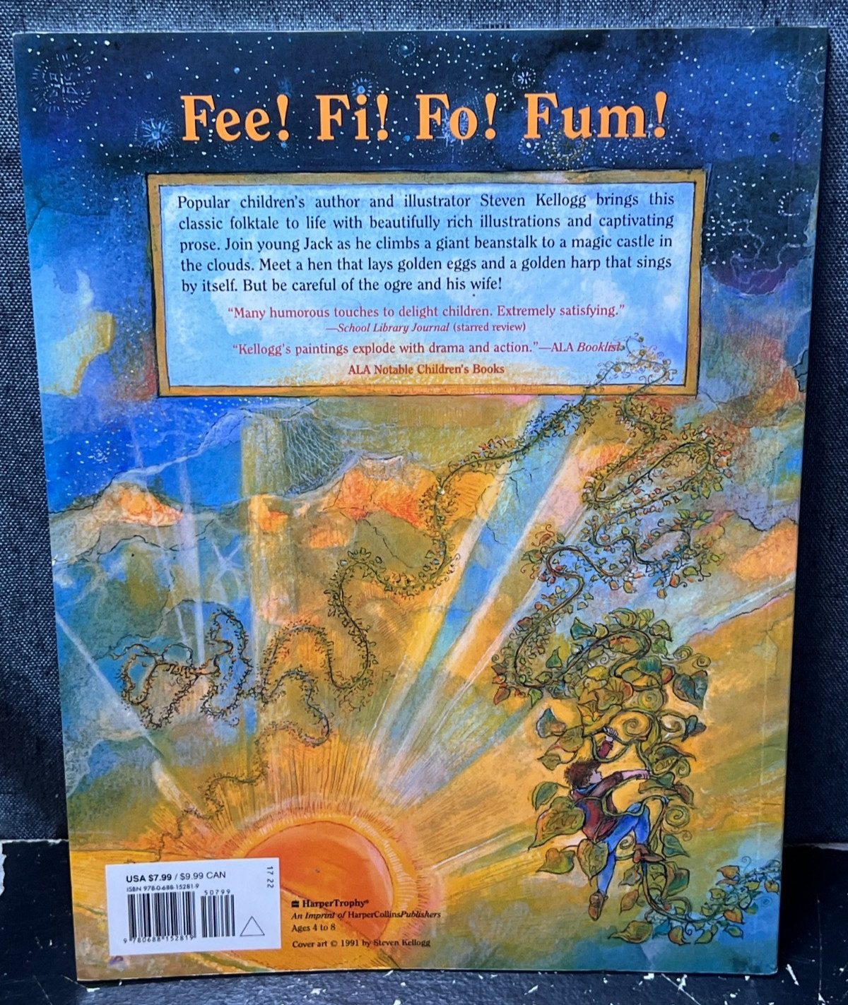 1997 Jack and the Beanstalk – Paperback By Kellogg, Steven – VERY GOOD