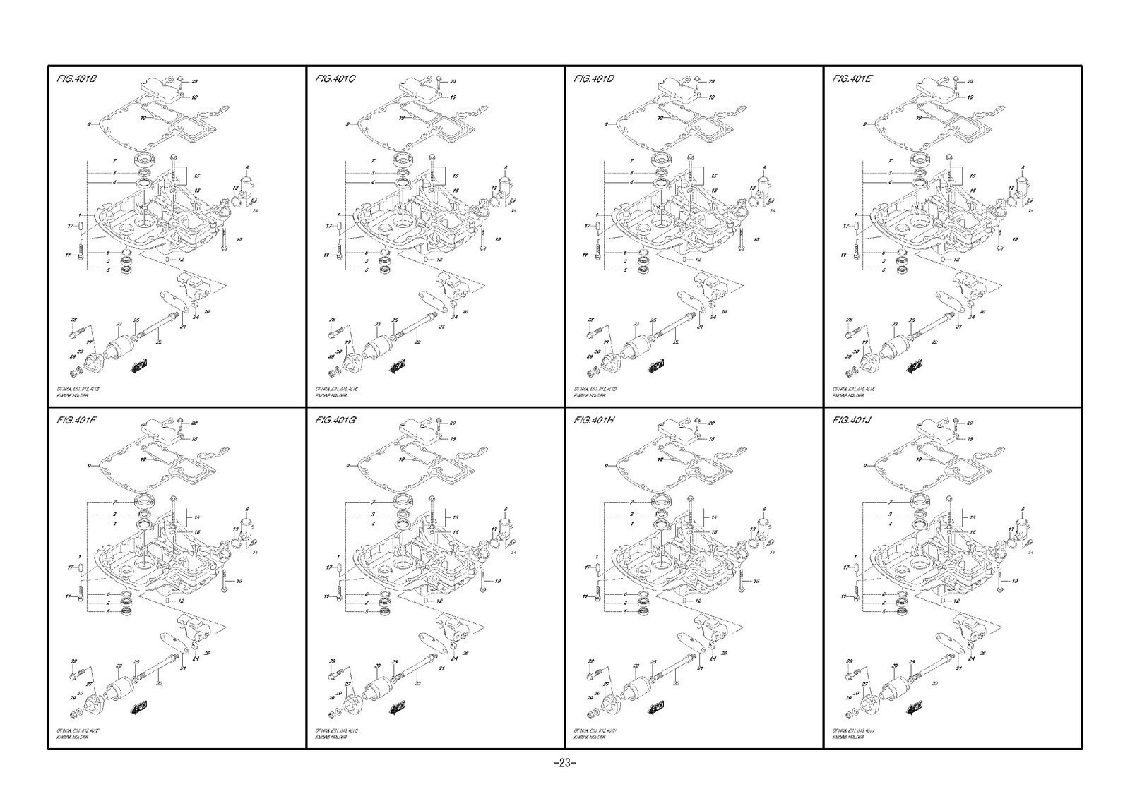 SUZUKI DF100A DF115A DF140A OUTBOARD PARTS CATALOGUE MANUAL – BOUND – COVERED