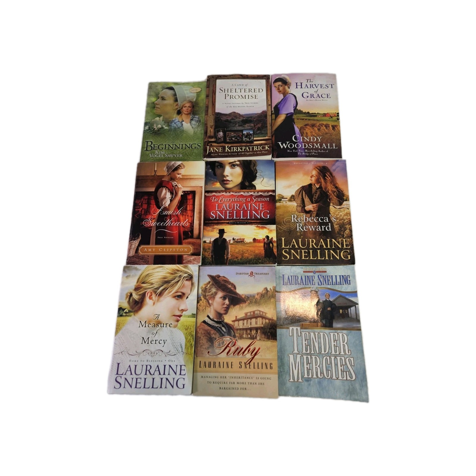 Lauraine Snelling Woodsmall Books Amish Romance PB Lot 9 Misc Authors