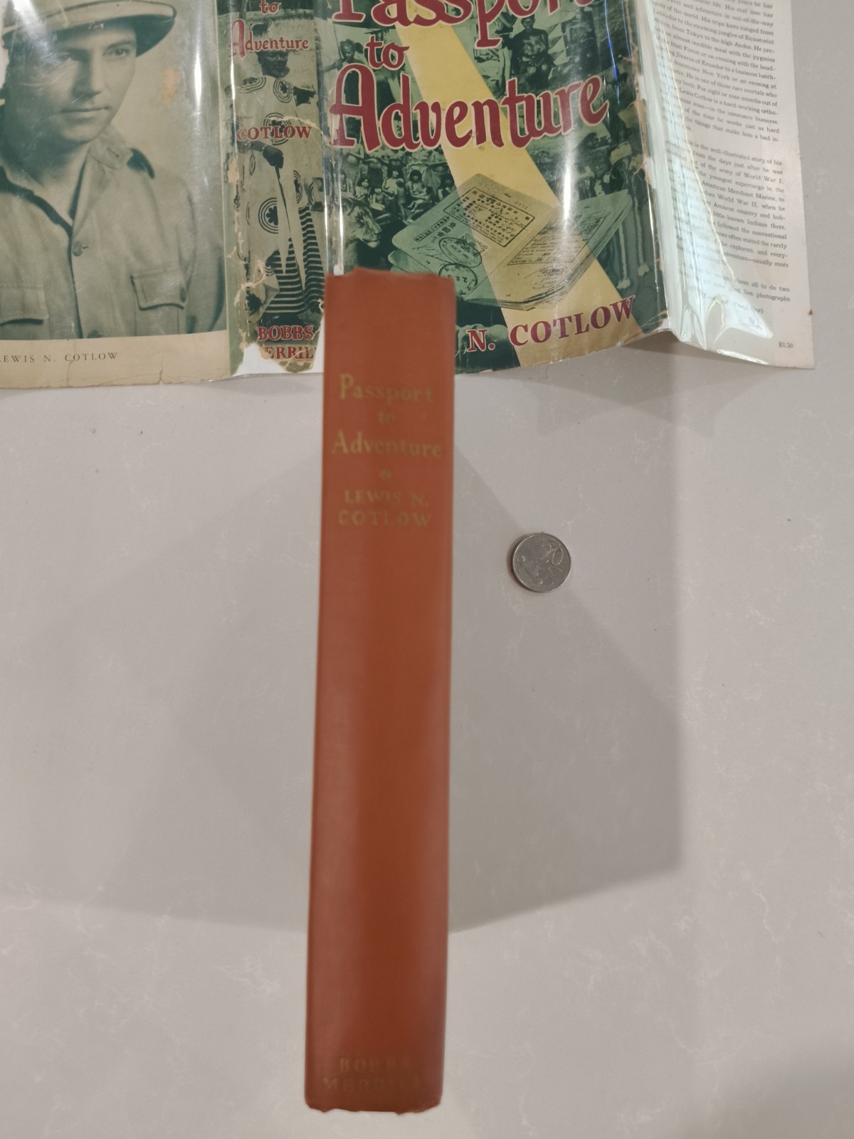 Inscribed 1942 First Edition Passport to Adventure Lewis N. Cotlow Hardcover
