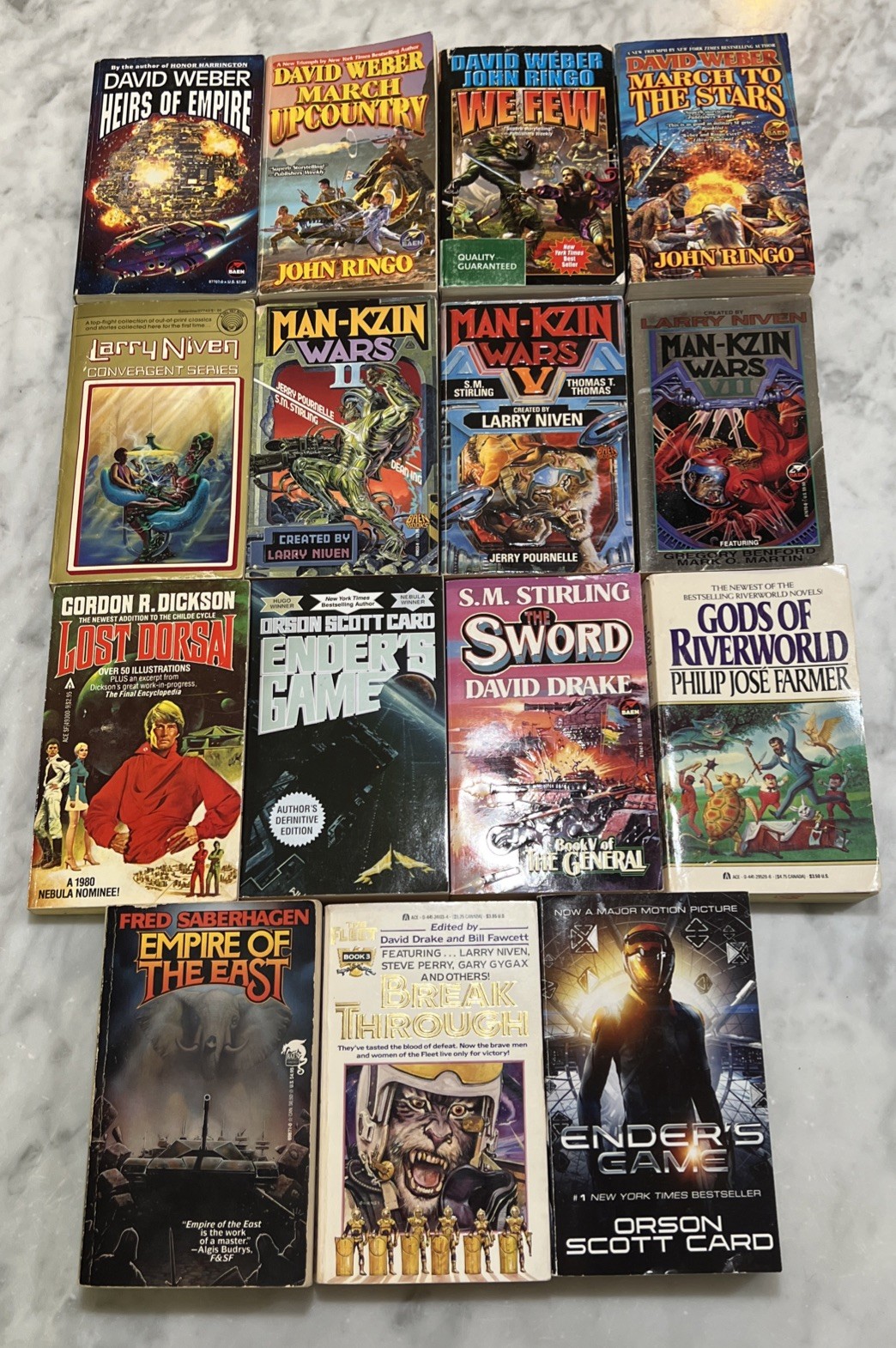Vintage Science Fiction Paperbacks Lot 15 70’s-2000s Weber Niven Saberhagen Misc