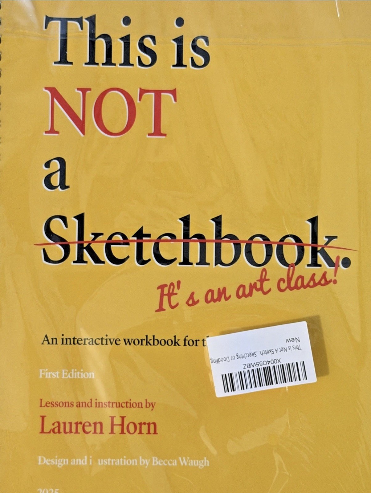 This Is NOT a Sketchbook Interactive Art Class Workbook New Sealed