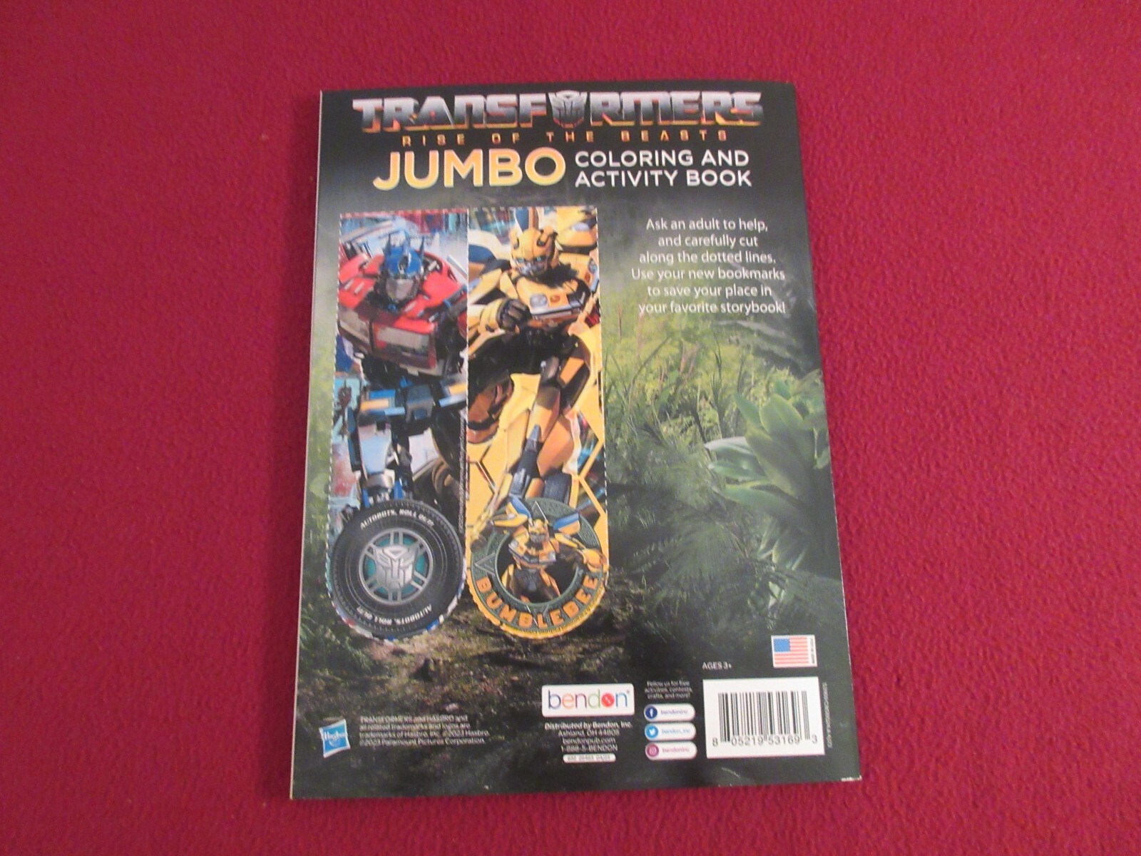 Transformers Rise of the Beasts Jumbo Coloring & Activity Book – 80 Pages