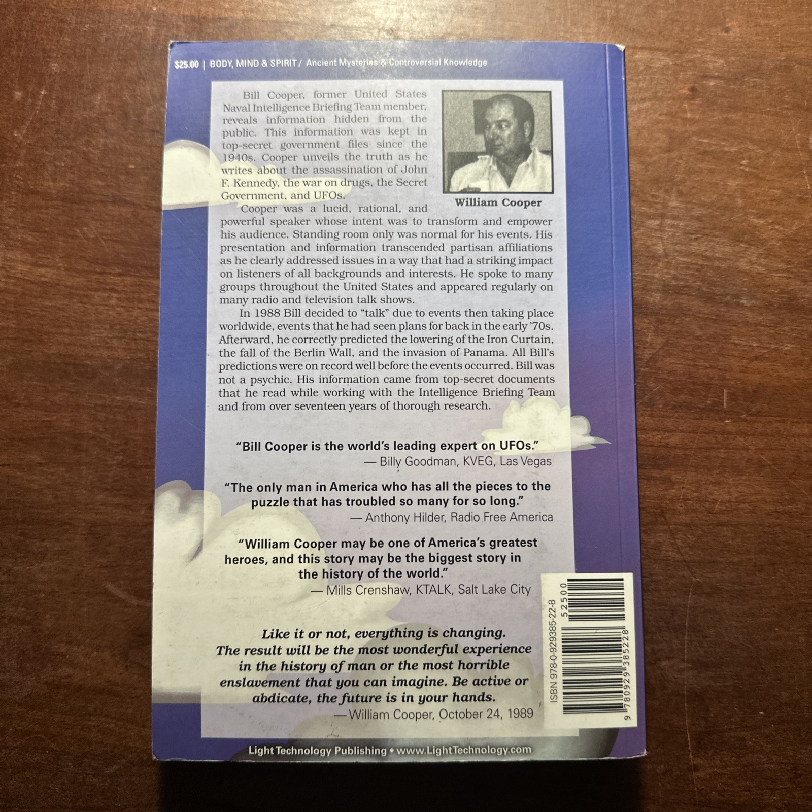 Behold a Pale Horse Paperback William Cooper Occult Knowledge Book UFOlogy