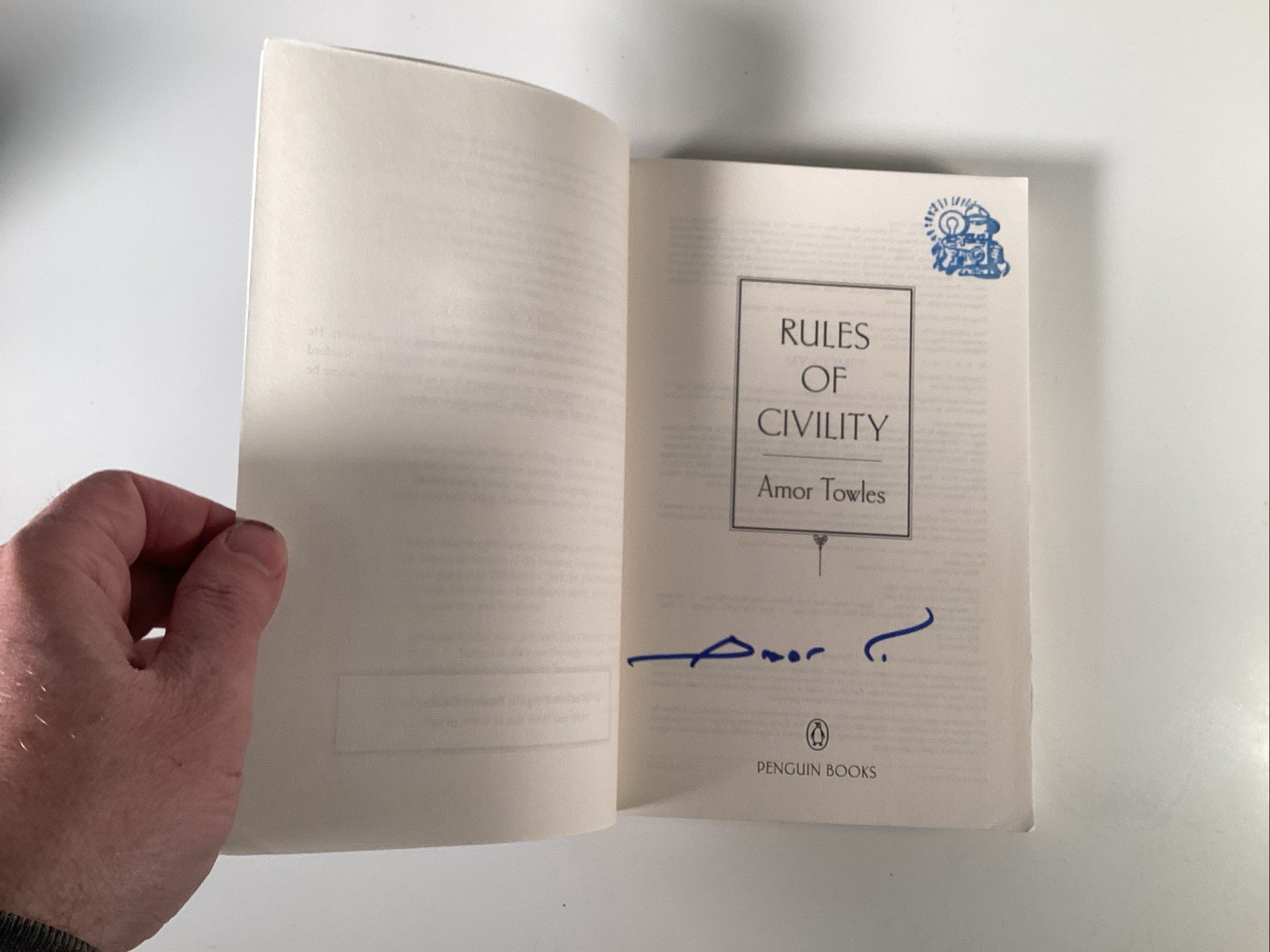 Rules of Civility by Amor Towles SIGNED By Author (Paperback, 2011) Novel