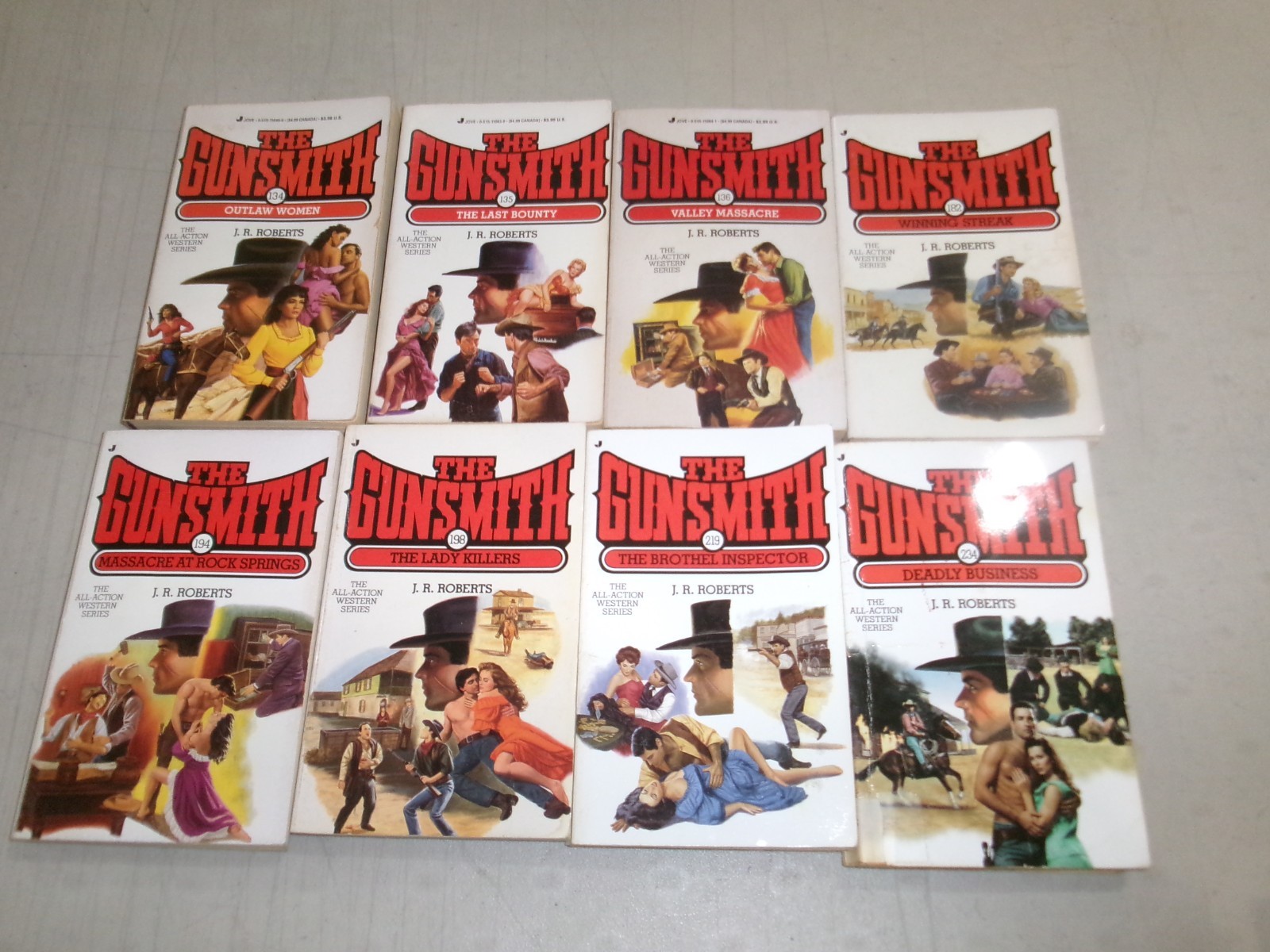 The Gunsmith Series by J.R. Roberts (8 From Series-Titles Below) Lot 8067