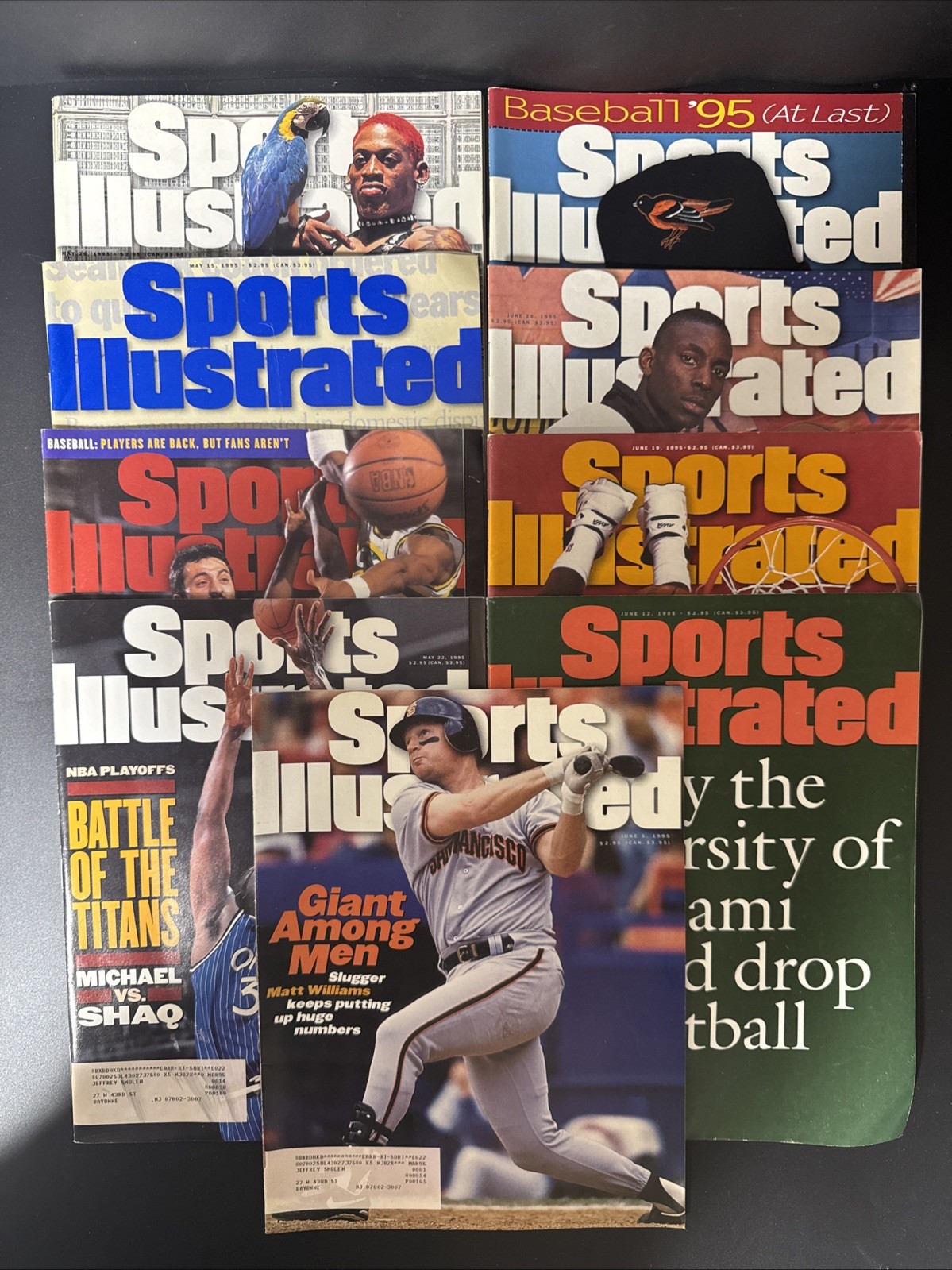 Sports Illustrated Magazines Lot Of 9 (May-June 1995)