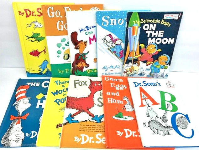 10 Dr Seuss book lot of Hardcover Books collection kids New and Vintage – GOOD