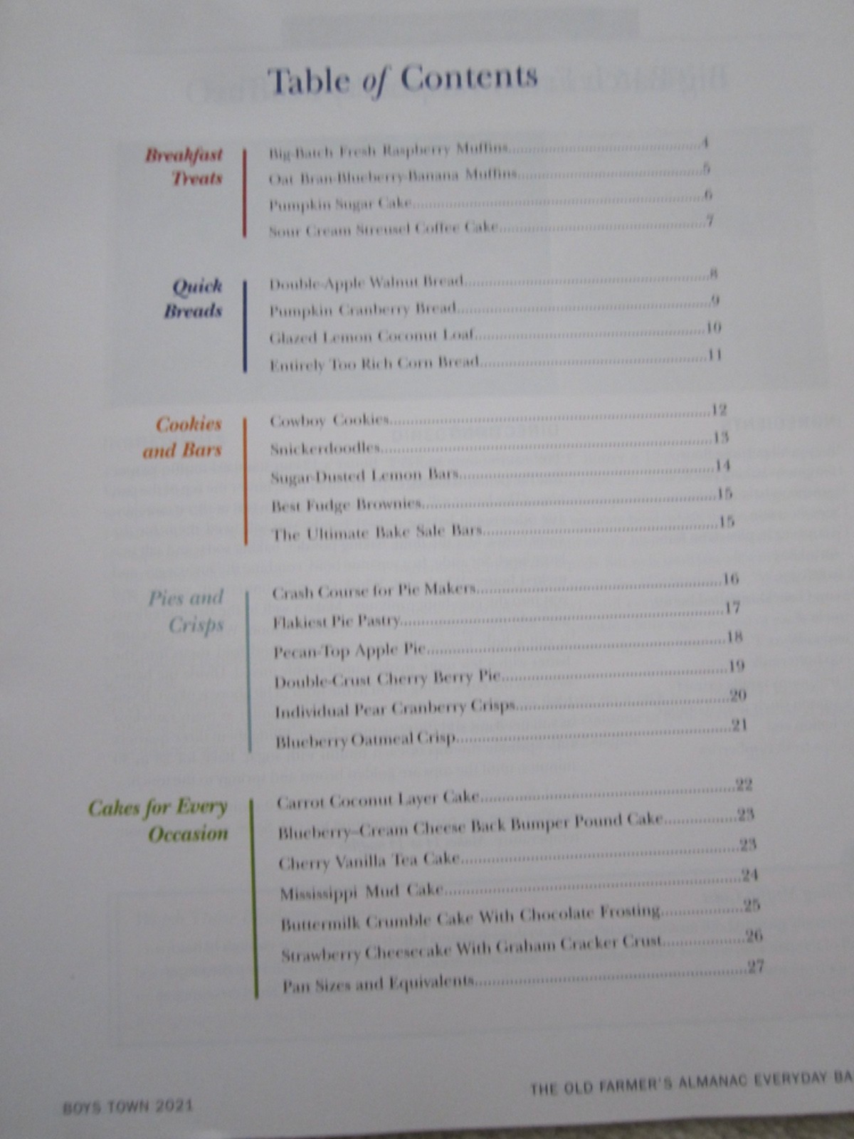 Old Farmer’s Almanac 2021, 2024, 2025 Everyday Baking Booklets, Boys Town Press
