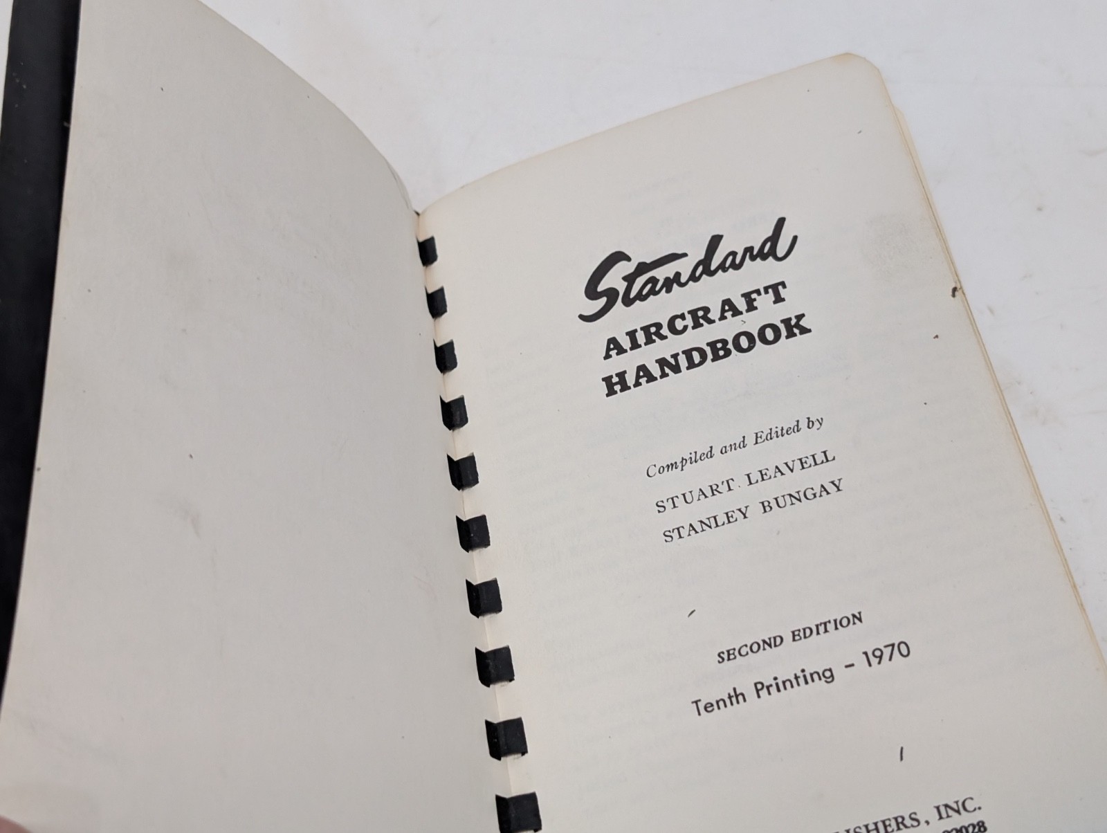 Standard Aircraft Handbook Second Edition by Stuart Leavell & Stanley Bungay