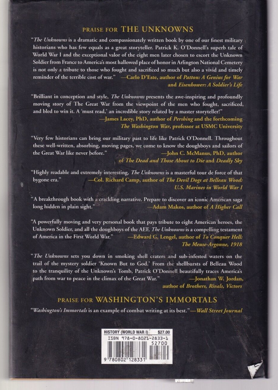 THE UNKNOWNS: by Patrick K. O’Donnell (2018 Hardcover){V1}