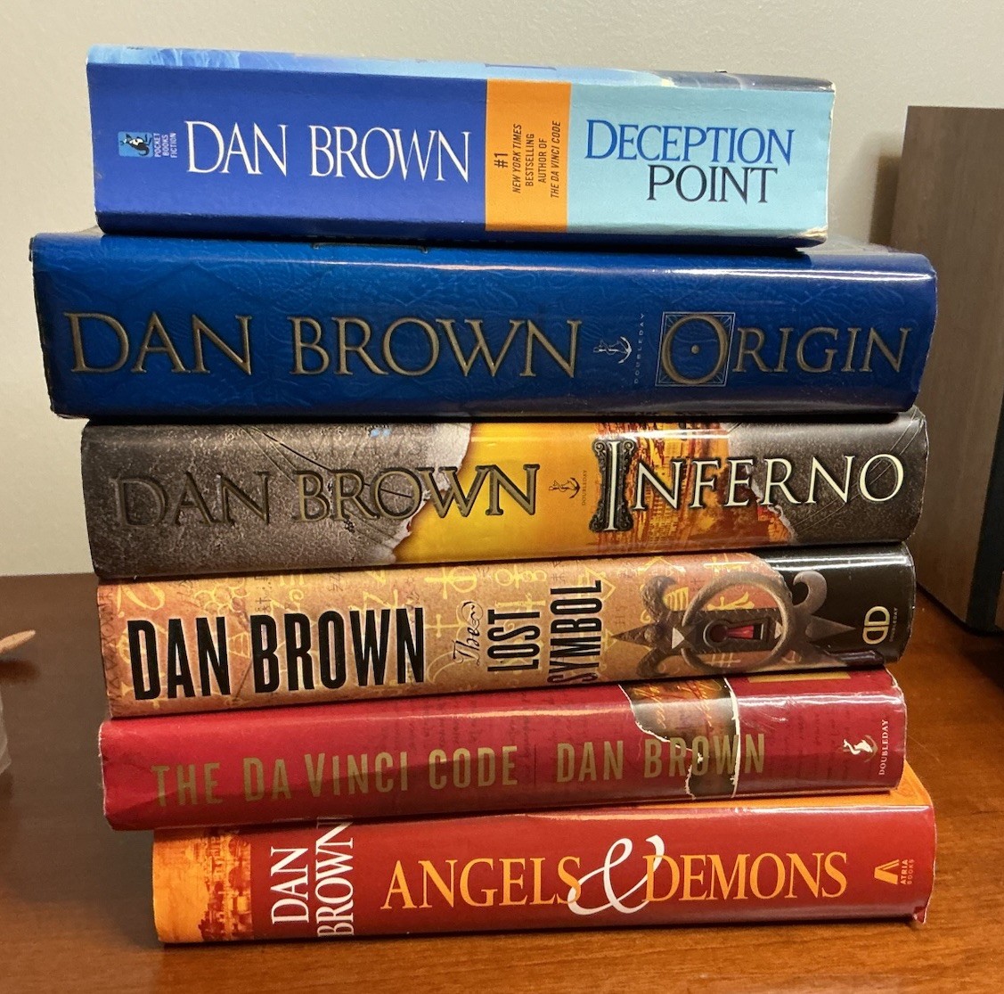 Dan Brown Book Set Robert Langdon Series, 5 Hardcover 1 Paperback, DaVinci Code