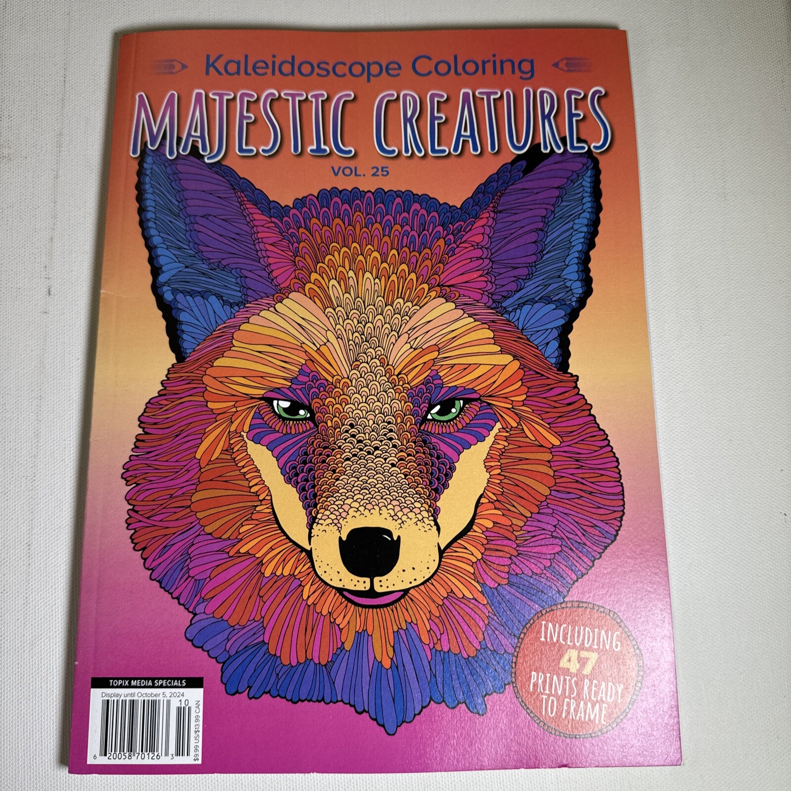 Kaleidoscope Coloring Book NEW Majestic Creatures 47 Prints Vol 25