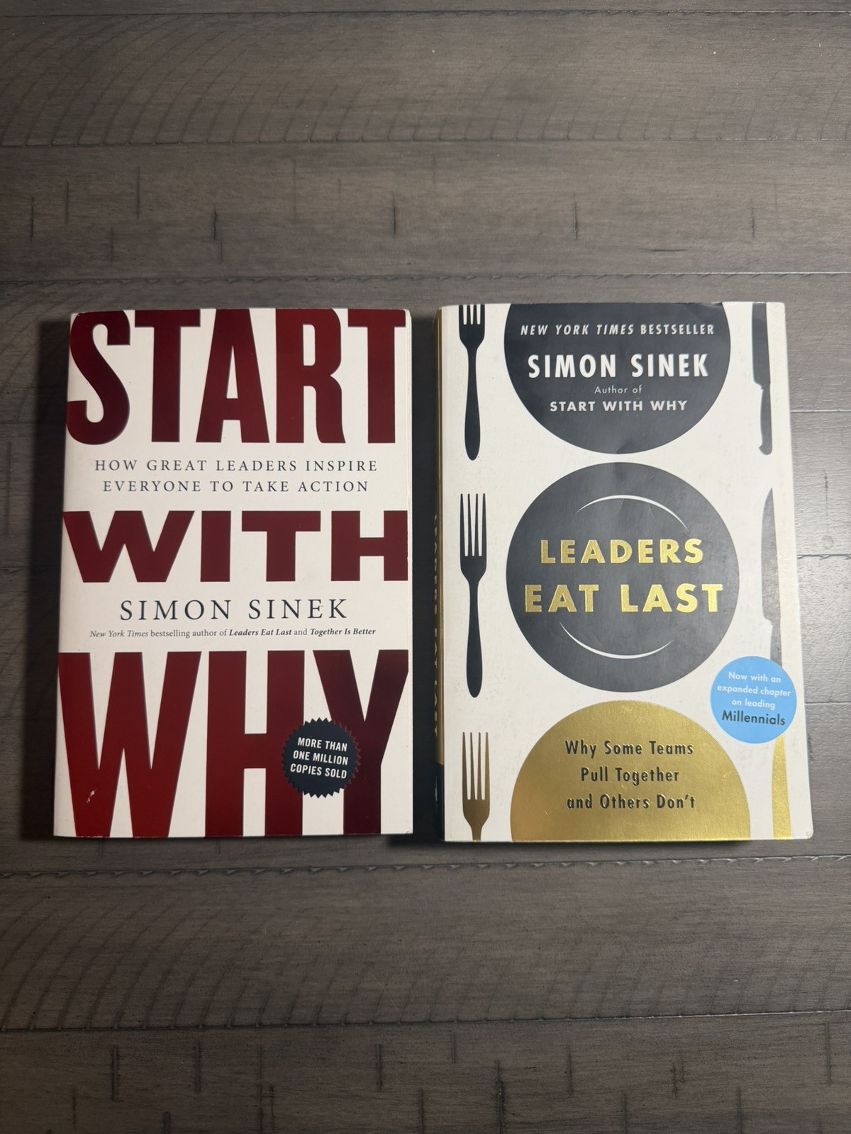 Simon Sinek Book Lot Leaders Eat Last and Start With Why!