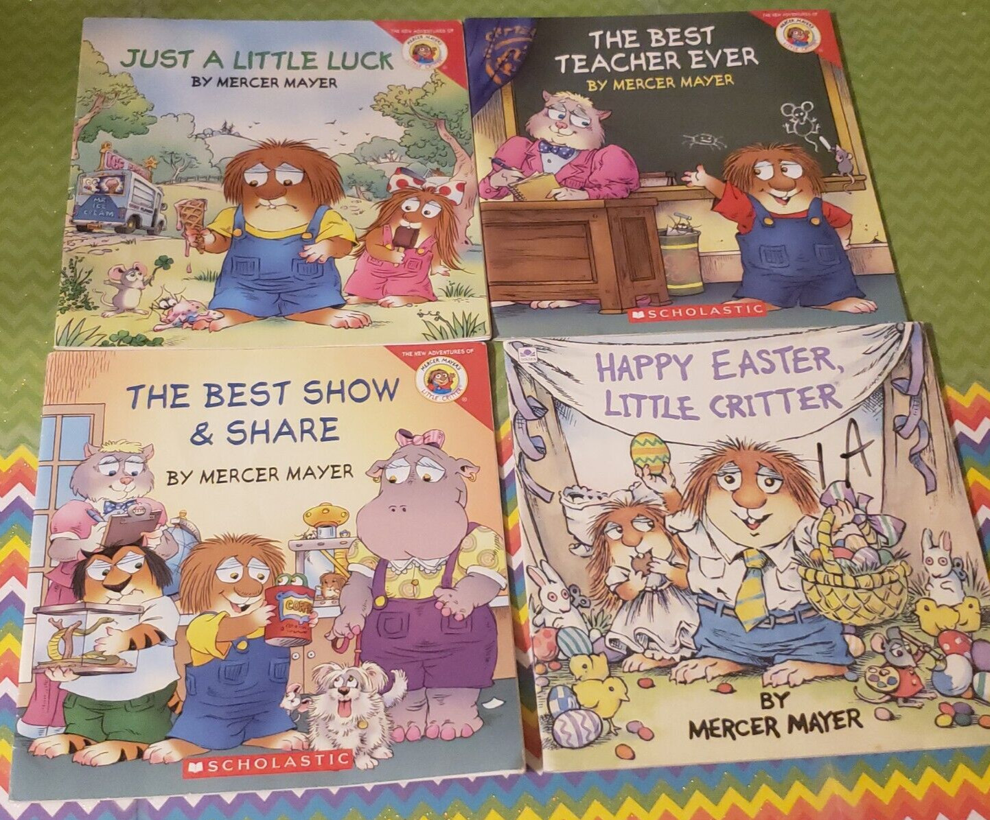 LITTRLE CRITTER – MERCER MAYER – LOT OF 4 PAPERBACK BOOKS – SEE PHOTOS FOR TITLE